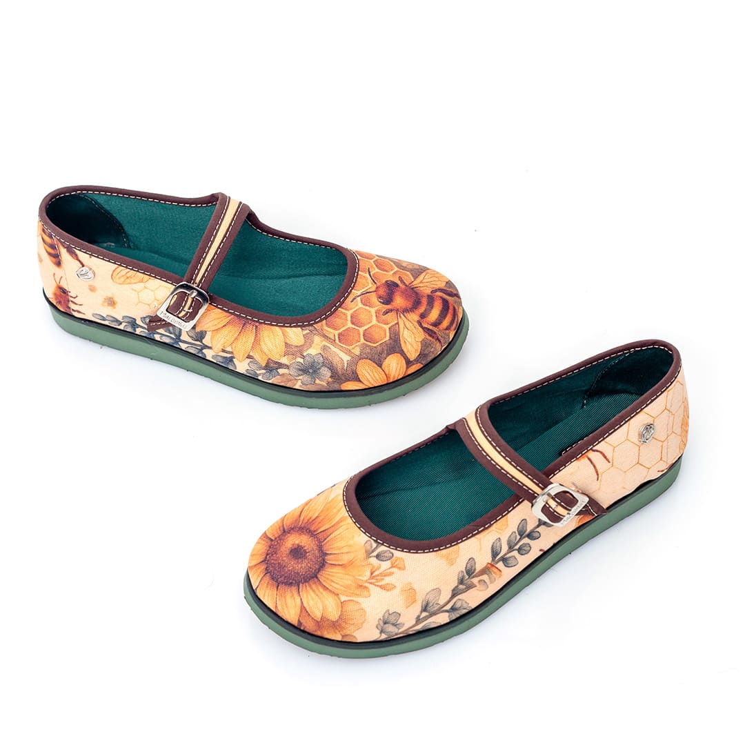 ABEJA - Macondas® Illustrated Mary Jane Shoes for Women | Comfortable & Stylish Flats for Casual Wear, Office & Special Occasions
