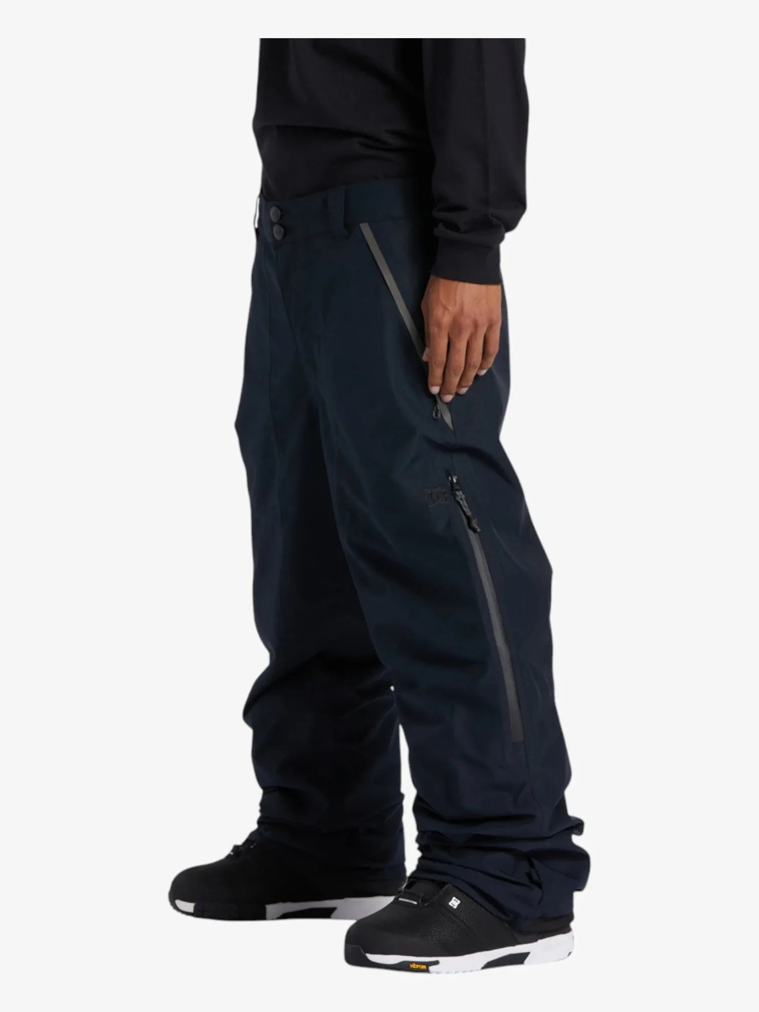 DC Snow Squadron 30K Waterproof Snow Pants for Men - Insulated Winter Ski Pants for Snowboarding & Cold Weather Activities (Black)
