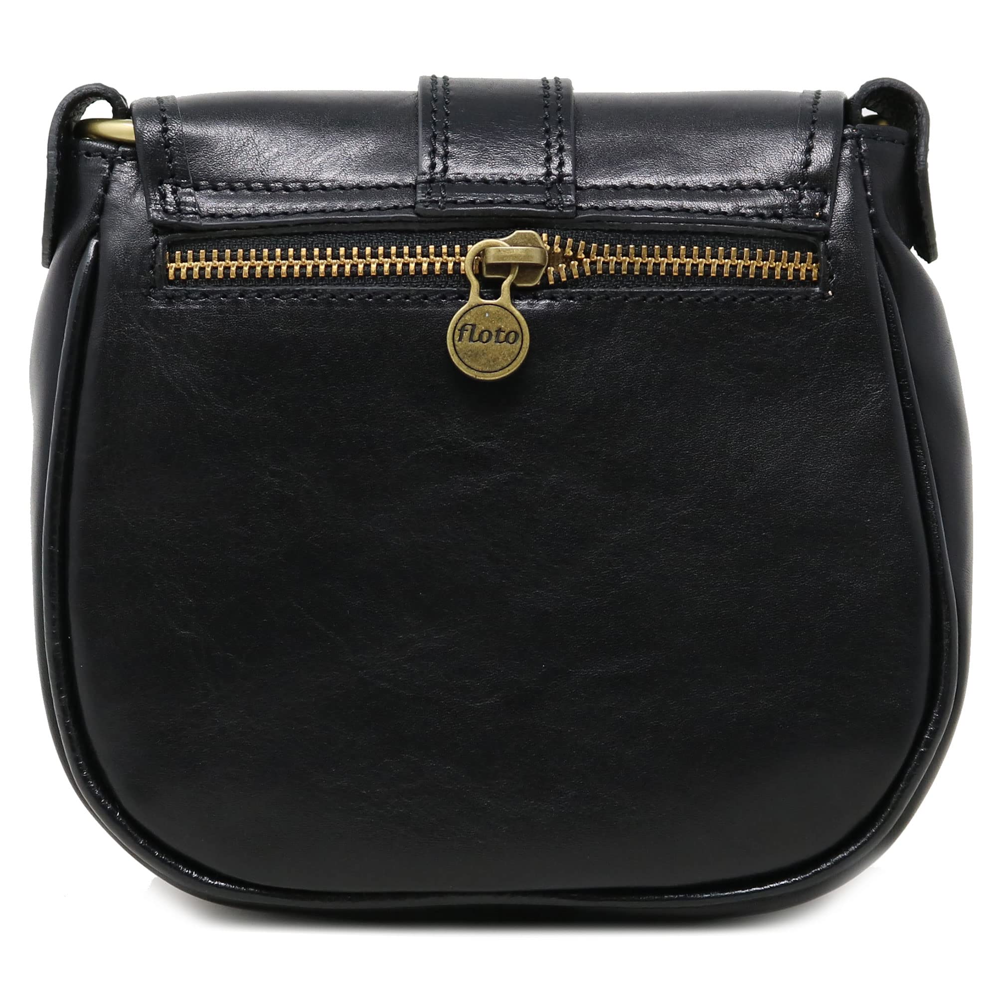 Floto Venezia Women's Saddle Bag - Vintage Leather Crossbody Shoulder Purse Handbag for Everyday Use, Travel & Date Night
