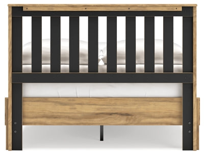 Bermacy Queen Size Platform Panel Bed Frame with Headboard - Modern Wooden Bed for Bedroom, Guest Room & Dorm | Easy Assembly & Sturdy Support