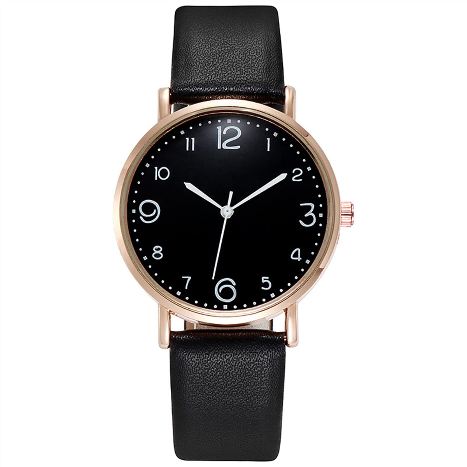 Luxury Women's Quartz Watch - Stainless Steel Dial & Leather Strap for Business & Casual Wear