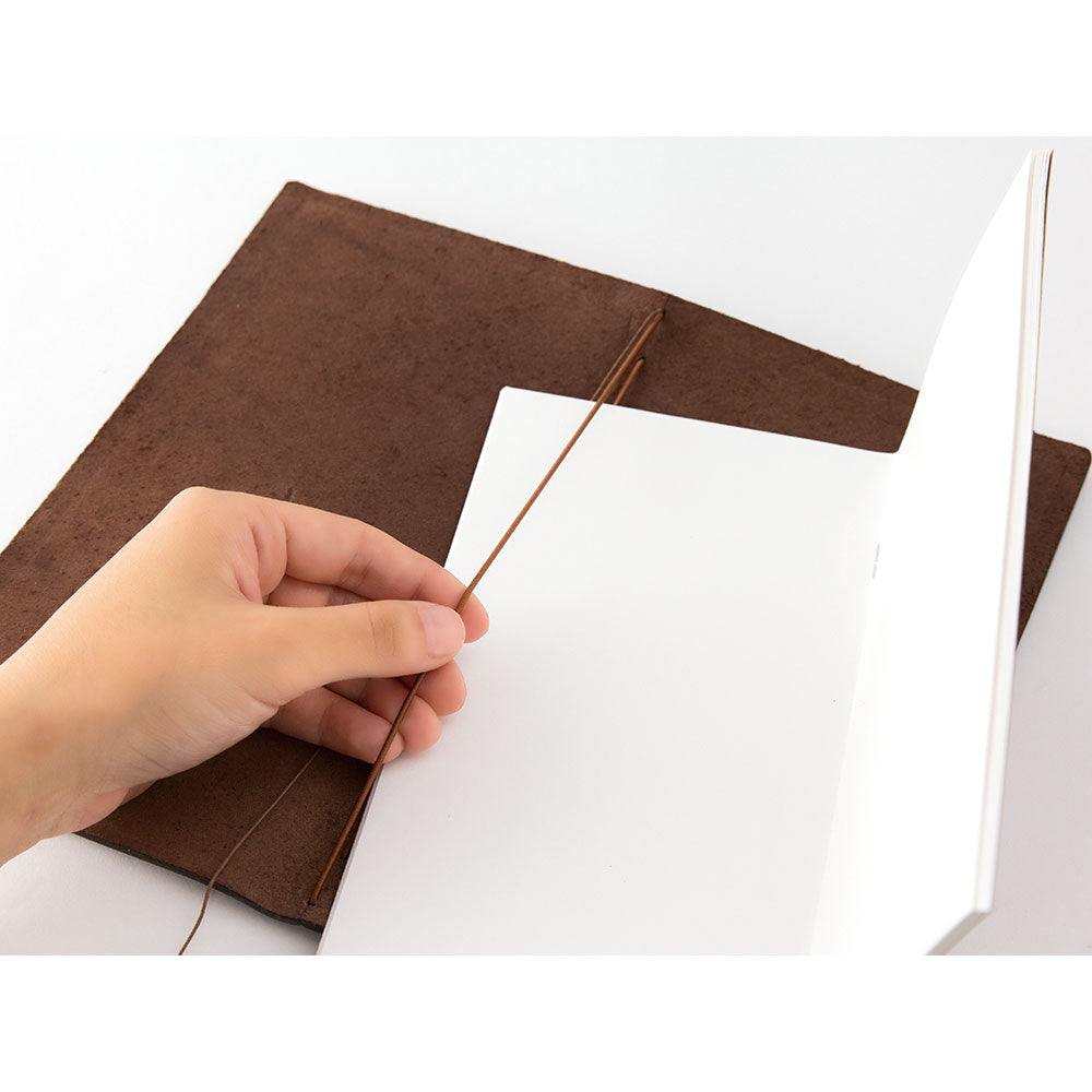 Traveler's Notebook Starter Kit - Regular Size Brown Leather Journal for Writing, Sketching & Travel | Perfect for Journaling, Bullet Planning & Adventure Scrapbooking