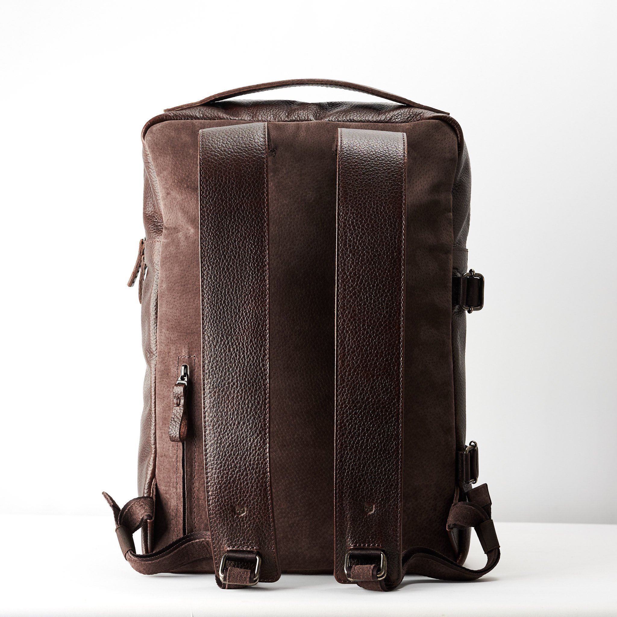 Stylish Dark Brown Laptop Backpack for Men - Handmade Minimalist Travel Rucksack, Durable Work & Urban Commuter Bag with Laptop Compartment - Perfect for Business Travel, College Campus & Daily City Use
