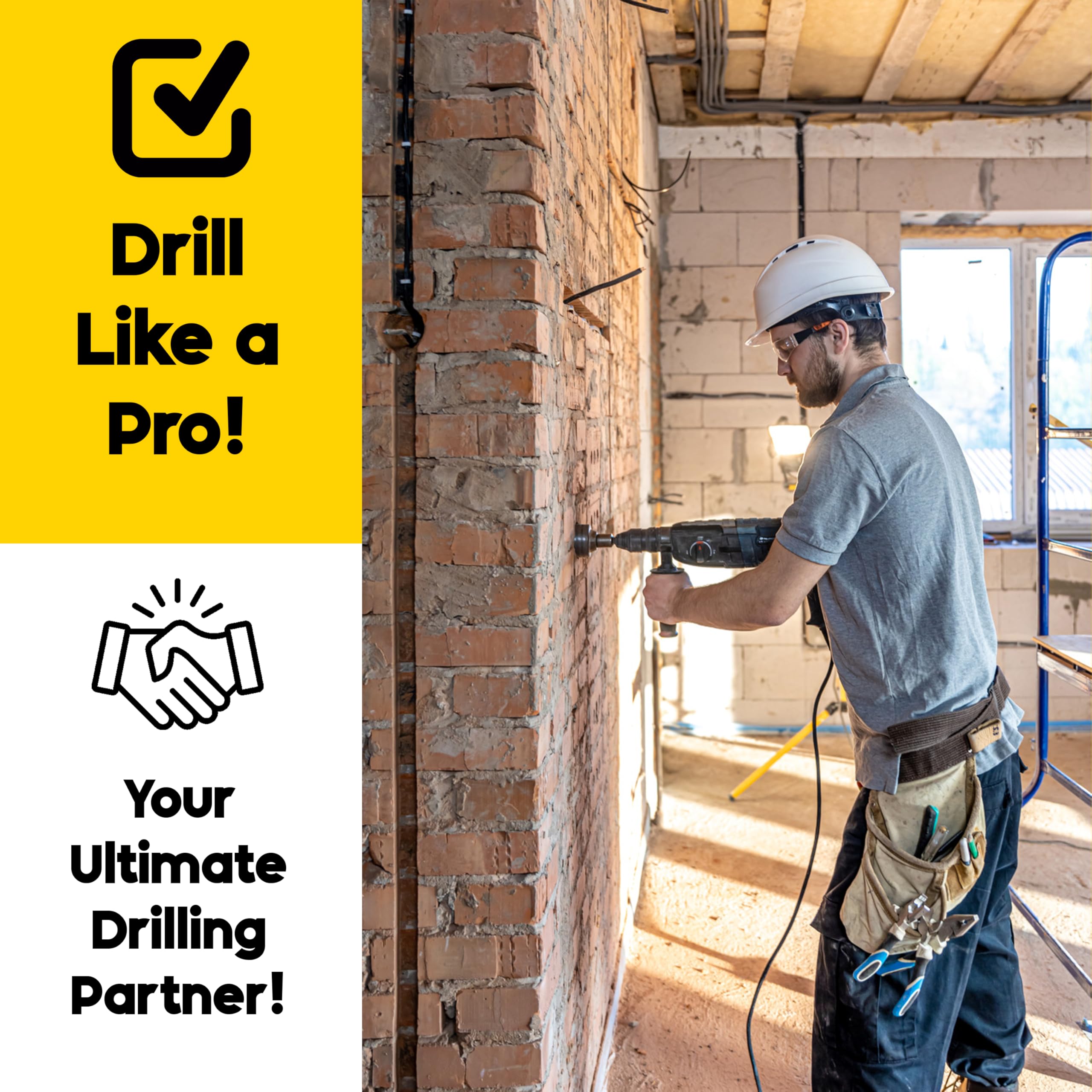 4 1/2 in (115mm) SDS Plus Carbide Tipped Rotary Hammer Core Bit - Heavy Duty Concrete Drilling | MESA DIAMOND® | Perfect for Construction, Masonry & Renovation Projects