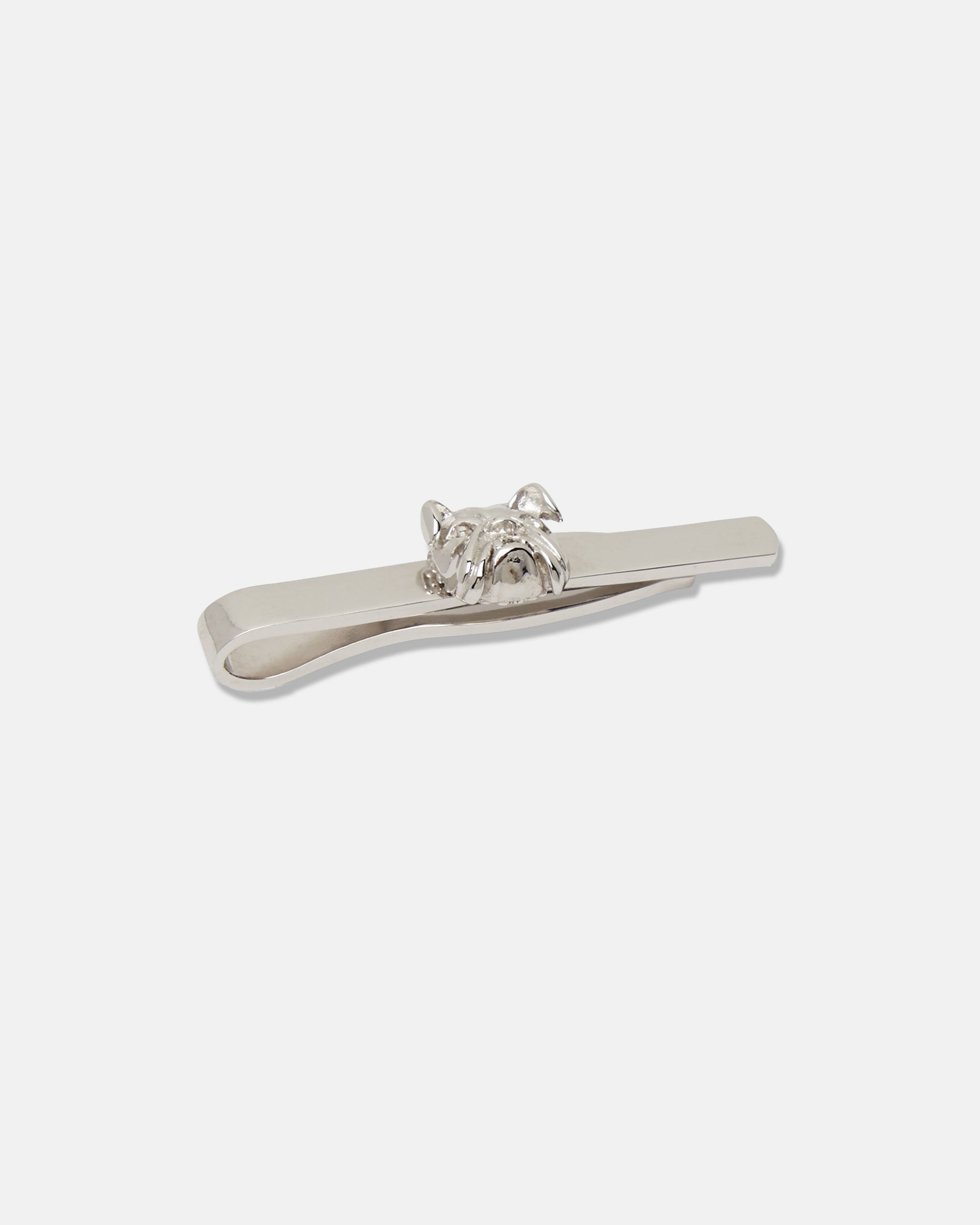 Bulldog Tie Bar for Men - Classic Stainless Steel Cufflinks & Tie Clip Set - Perfect for Weddings, Business, and Formal Events