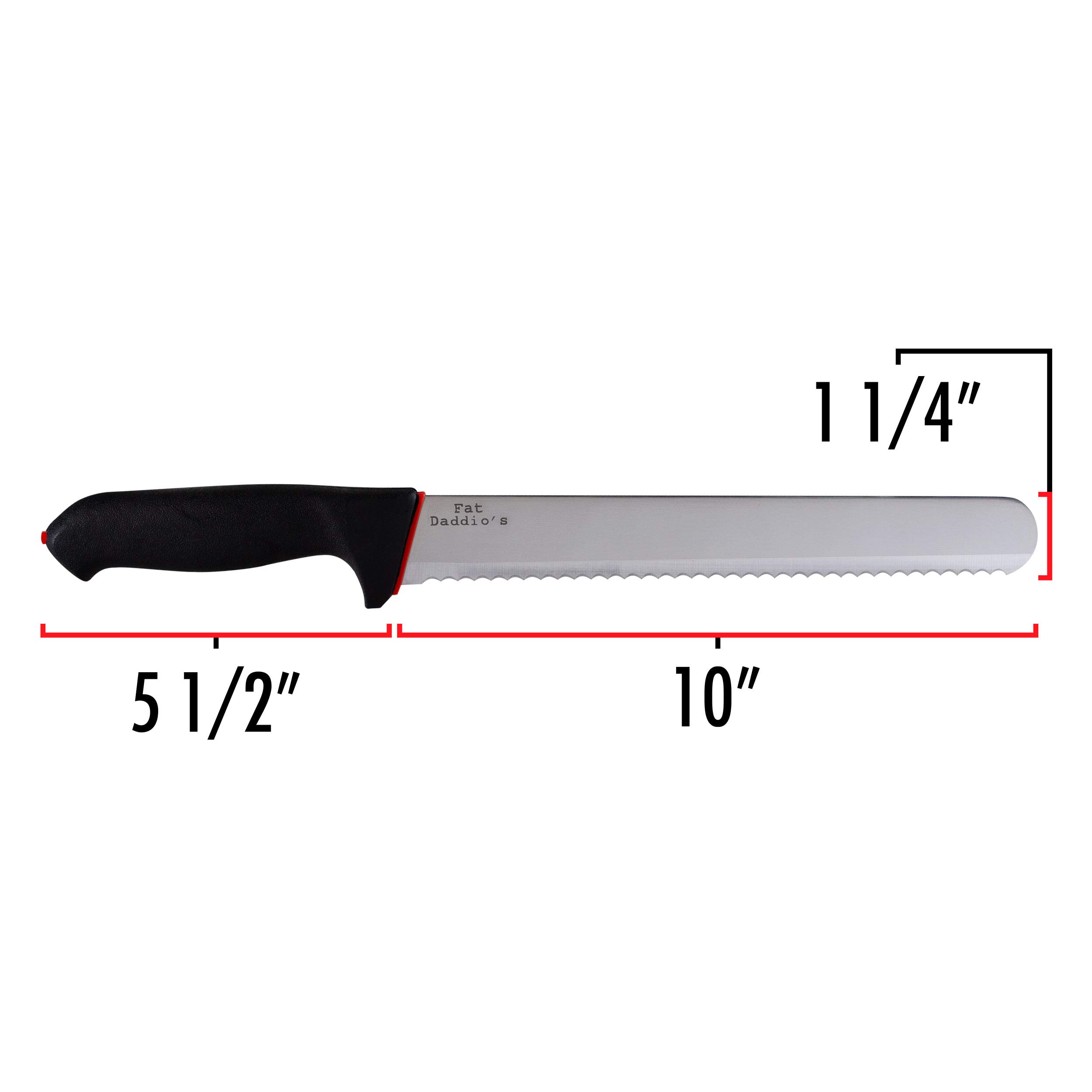 Fat Daddio's CK-10 Professional Bread & Cake Knife - Stainless Steel Blade for Slicing Bread, Cakes & Pastries - Perfect for Home Bakers & Professional Chefs