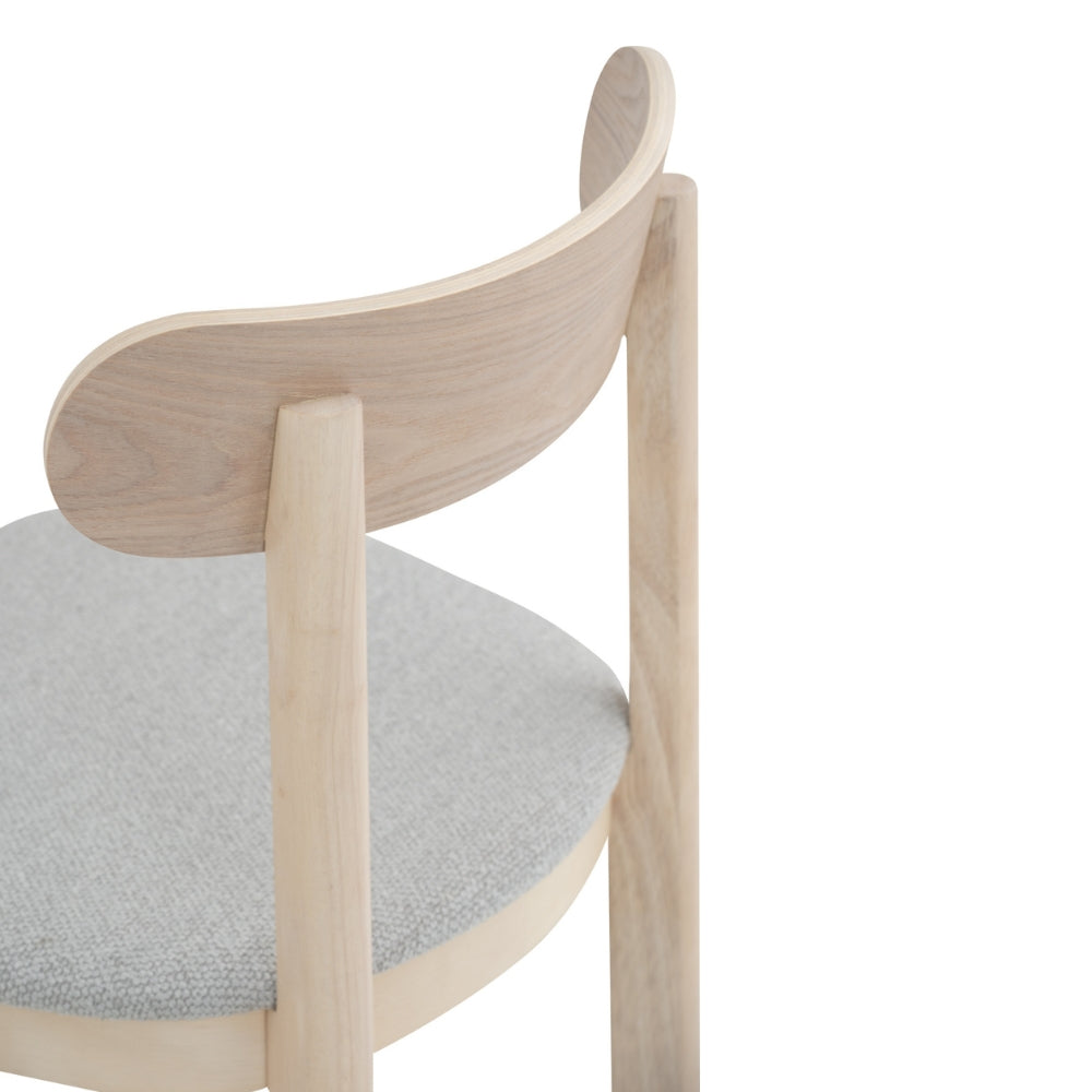 LOWEN Modern Dining Chair - Light Grey Upholstered Seat - Comfortable & Stylish for Kitchen, Dining Room, or Breakfast Nook