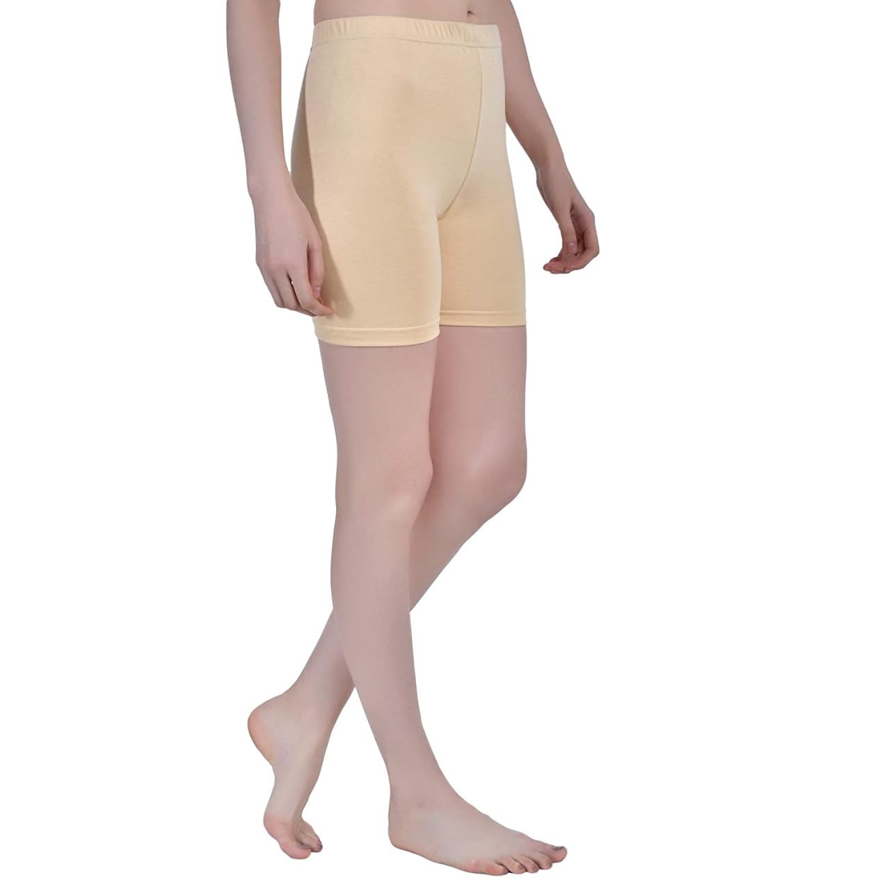BMODE Women's Cotton Slip Shorts - Anti-Chafing Boyshorts for Yoga, Cycling & Everyday Wear | Breathable Underskirt Safety Shorts | Pack of 2 | Perfect for Workouts, Dresses & Active Lifestyle