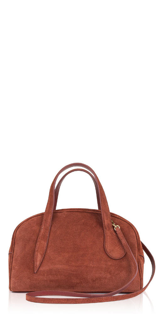 Stylish Rust Suede Mini Bowling Bag - Compact & Durable for Bowling Enthusiasts | Perfect for League Games, Practice Sessions & Casual Outings