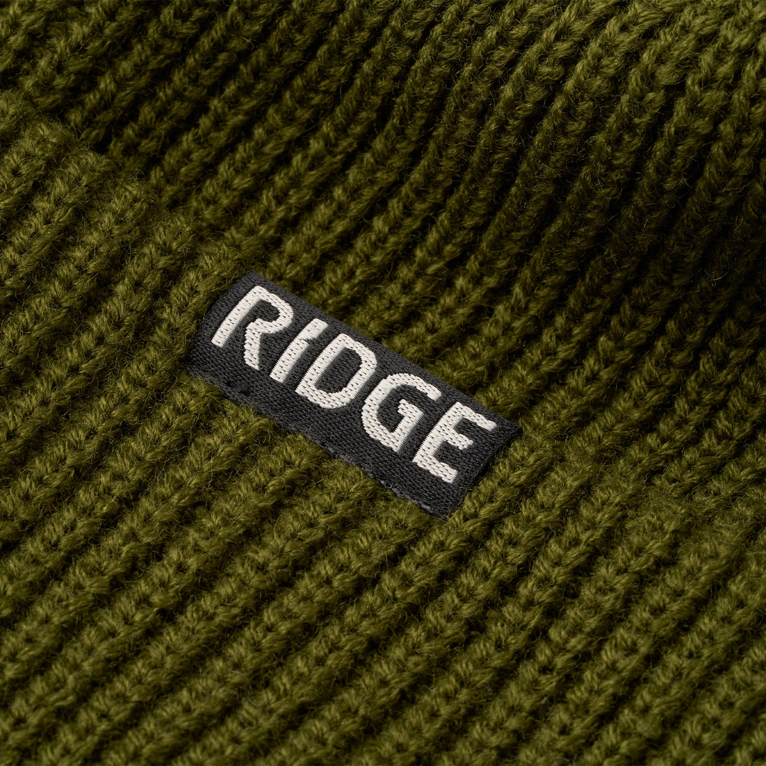 Ridge Classic Cuffed Beanie - Matte Olive Winter Hat for Men & Women | Warm Knit Skull Cap for Outdoor Activities, Hiking, and Cold Weather Fashion