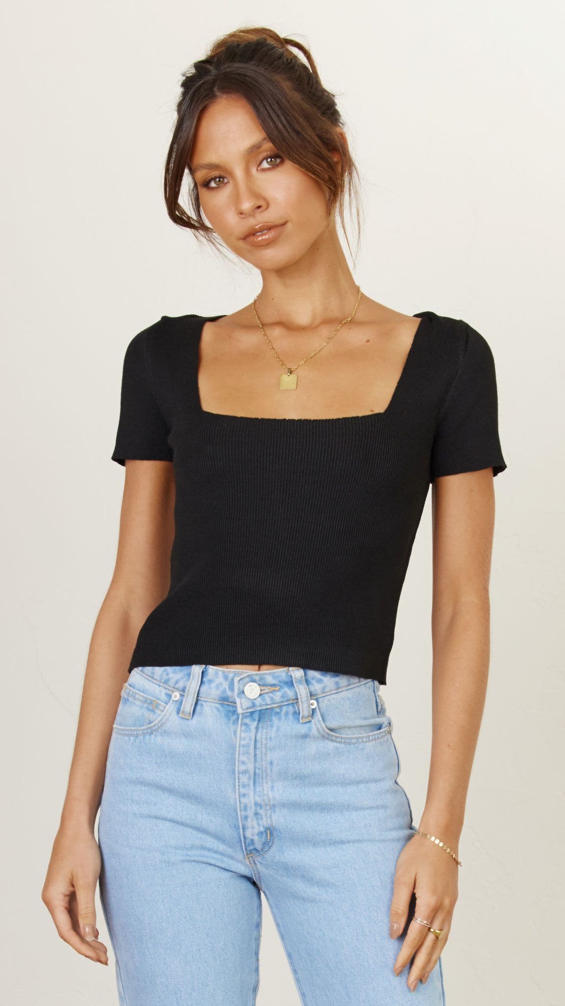 Abigail Women's Black Top - Stylish & Comfortable Blouse for Casual Wear, Office, and Evening Outfits