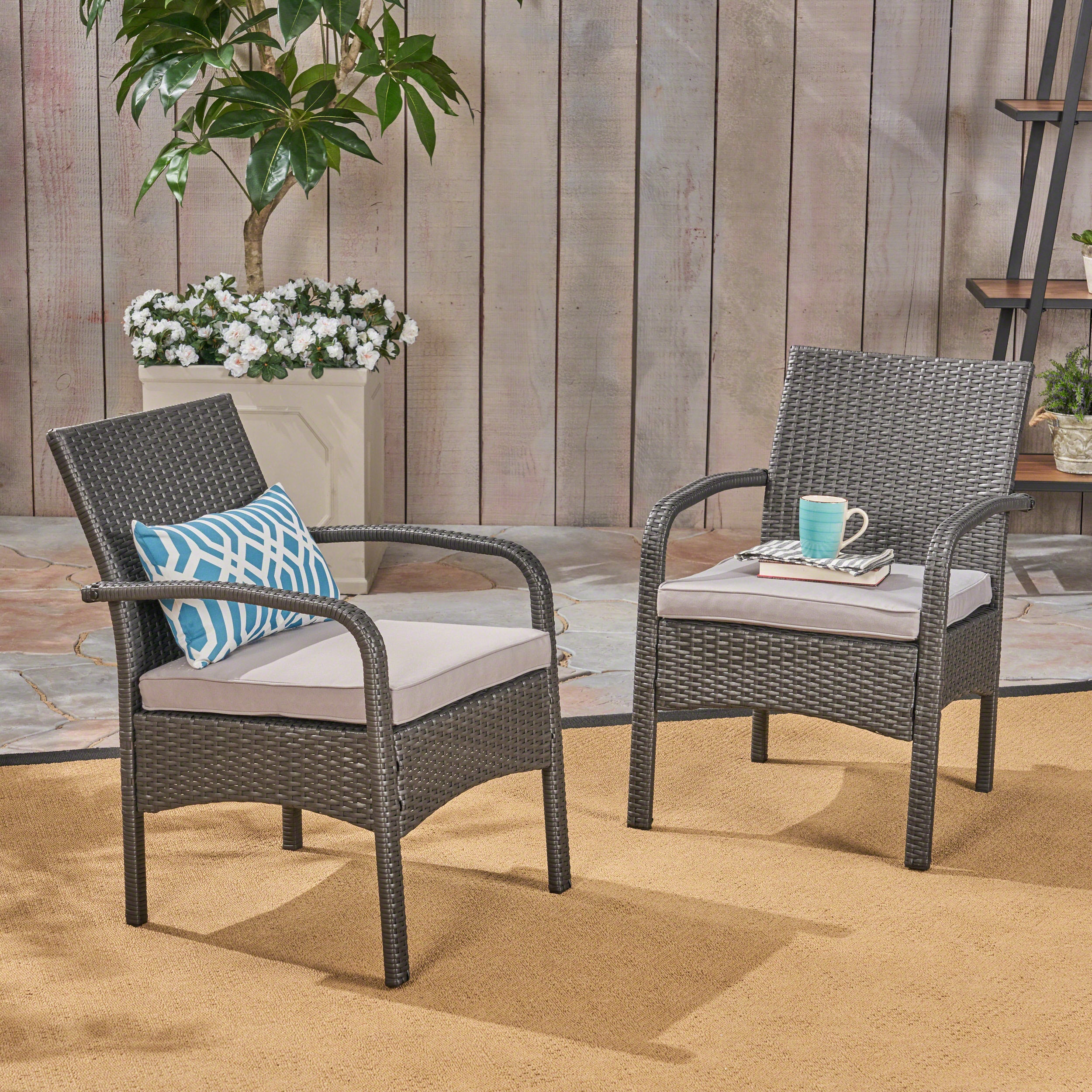 Cordoba KD Wicker Chair - Handwoven Rattan Outdoor Patio Furniture for Garden, Poolside, or Balcony Relaxation