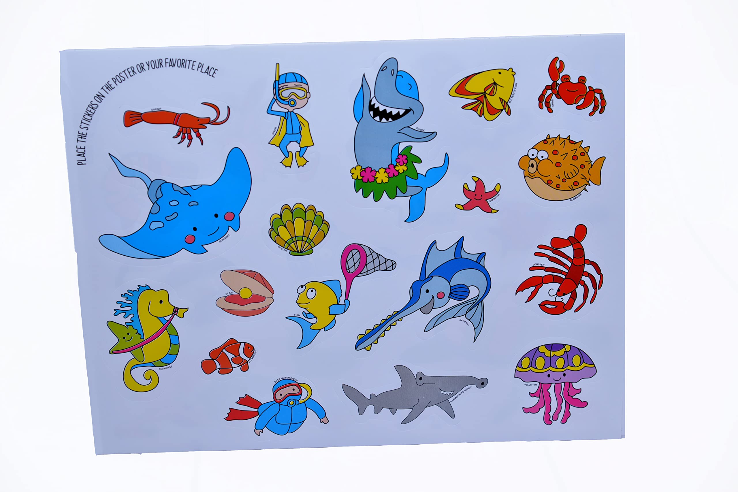 Large Coloring Poster 27x40 Inches - Durable & Resistant Paper for Kids & Adults - Includes Folder & 2 Sticker Sheets - Perfect for Family Art Time, Classroom Activities & Creative Gift