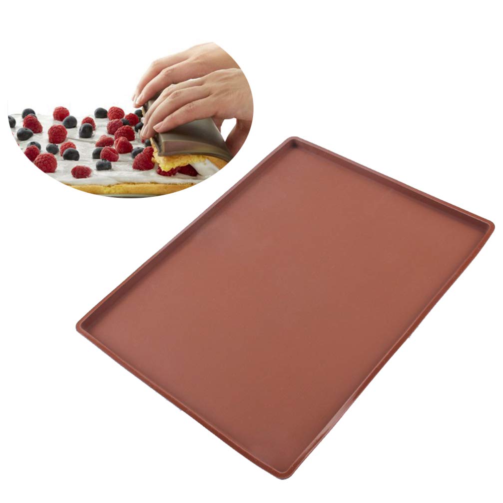 Hemoton Non-Stick Oven-Safe Baking Mat Set - Reusable Silicone Pastry Mat, Cookie Cutters, and Leakproof Baking Sheet for Cookies, Cakes, Pizza & Swiss Rolls - Perfect for Home Baking, Pastry Making, and Kitchen Decor