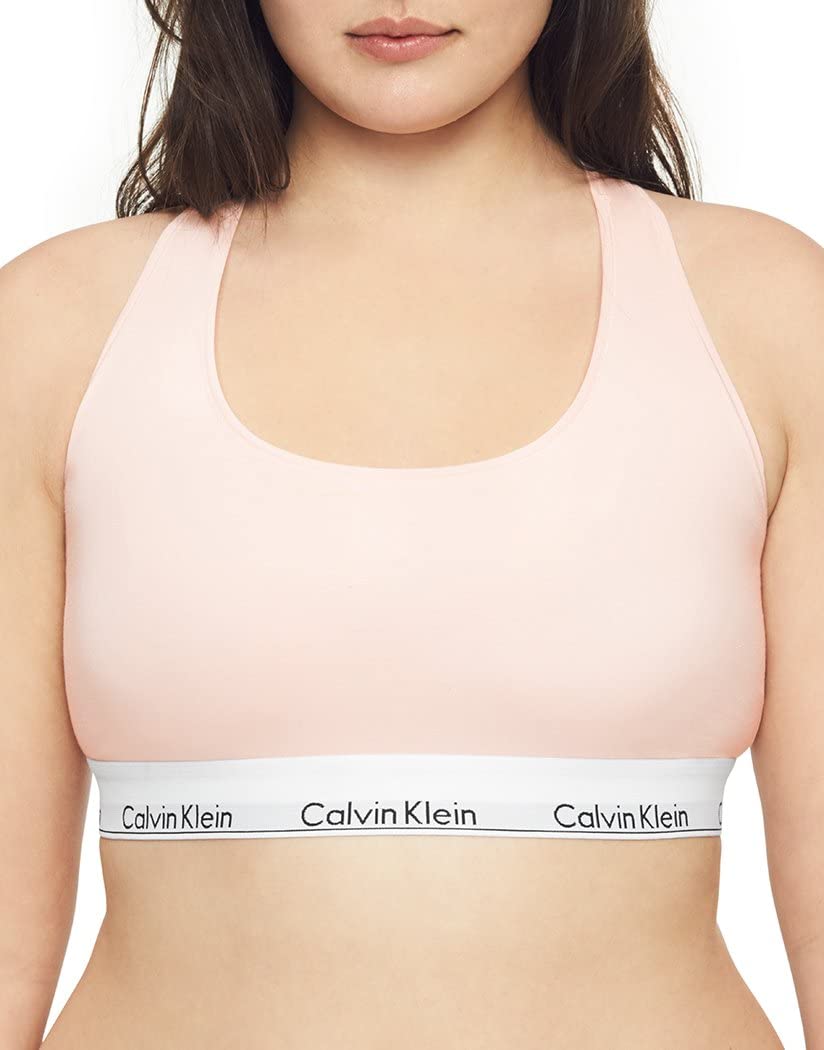Calvin Klein Women's Modern Cotton Wireless Bralette - Comfortable Unlined Bra for Everyday Wear, Yoga & Lounge