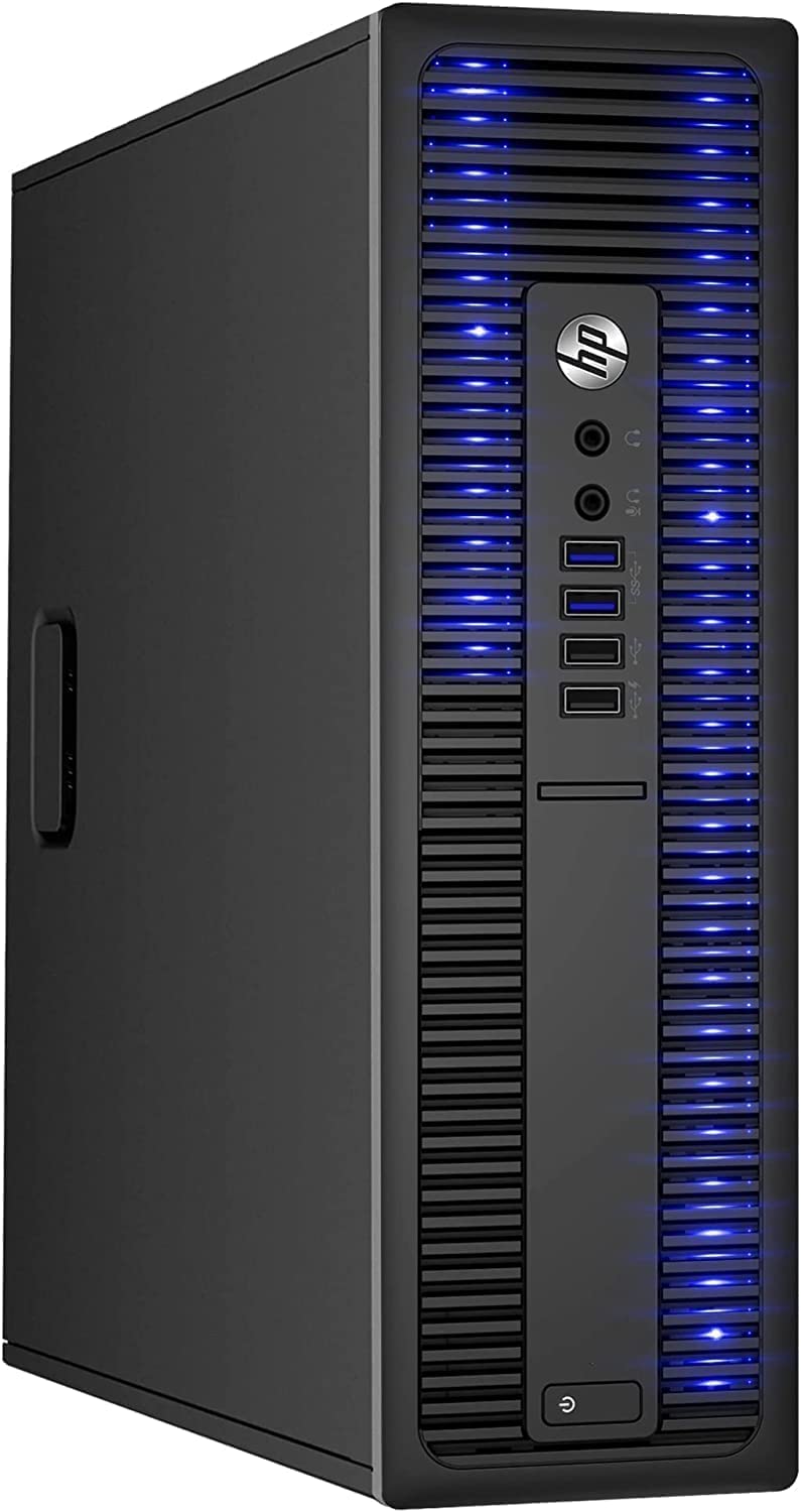 HP EliteDesk Gaming Desktop PC - AMD A-Series Processor, 16GB RAM, 256GB SSD, Windows 10 Pro 64-bit, RGB Lighting, Wi-Fi, Includes Keyboard & Mouse (Renewed) - Perfect for Home Office, Gaming & Professional Work