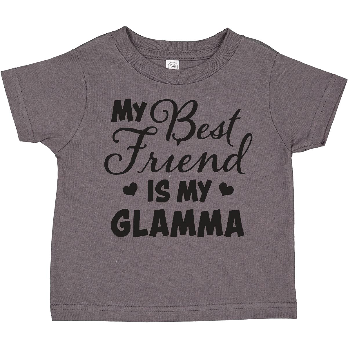 My Best Friend is My Glamma with Hearts Toddler T-Shirt - Perfect for Family Outings, Birthday Parties & Grandparent-Grandchild Bonding