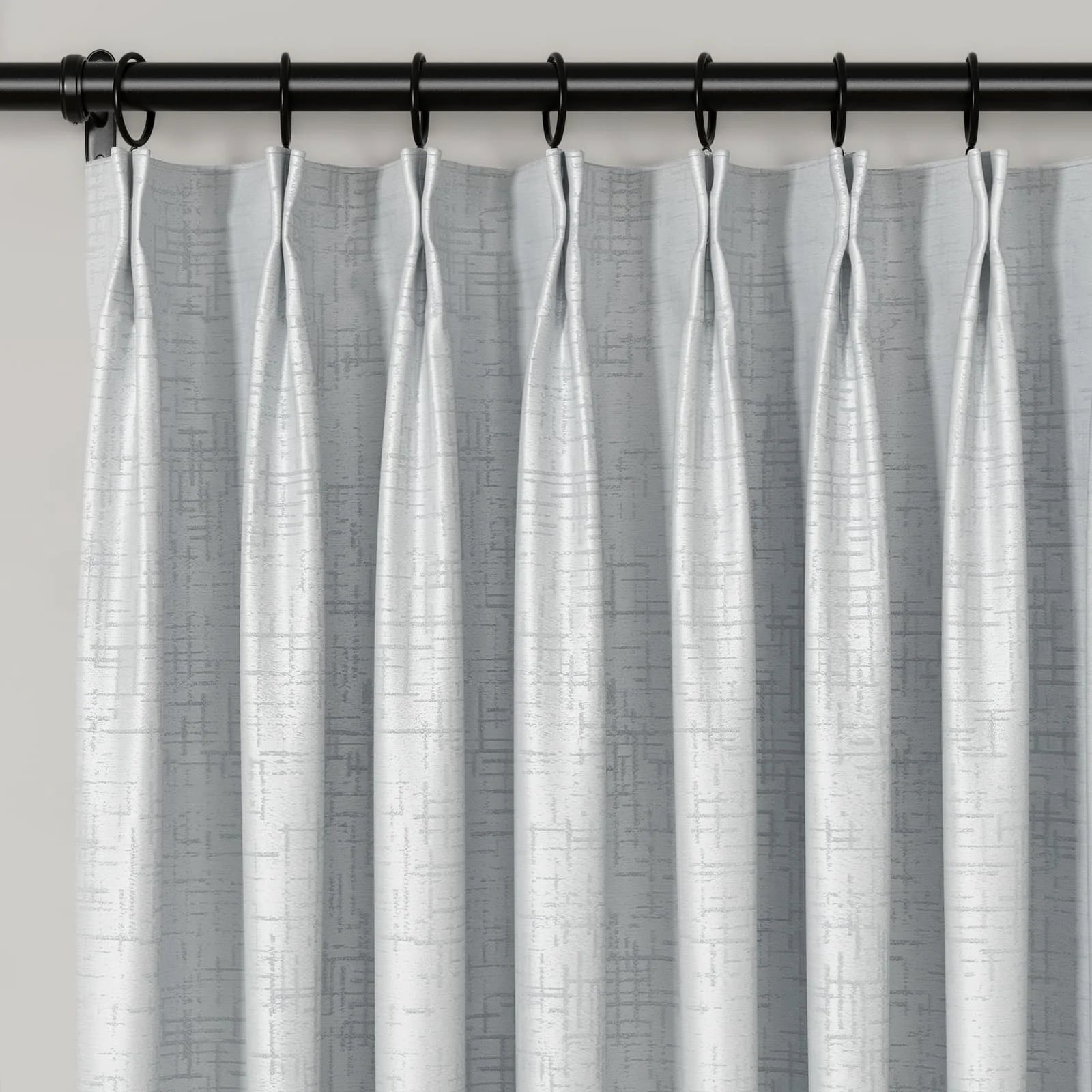 Lydia Fence Jacquard Pleated Curtains - Elegant Window Treatments for Living Room & Bedroom Decor