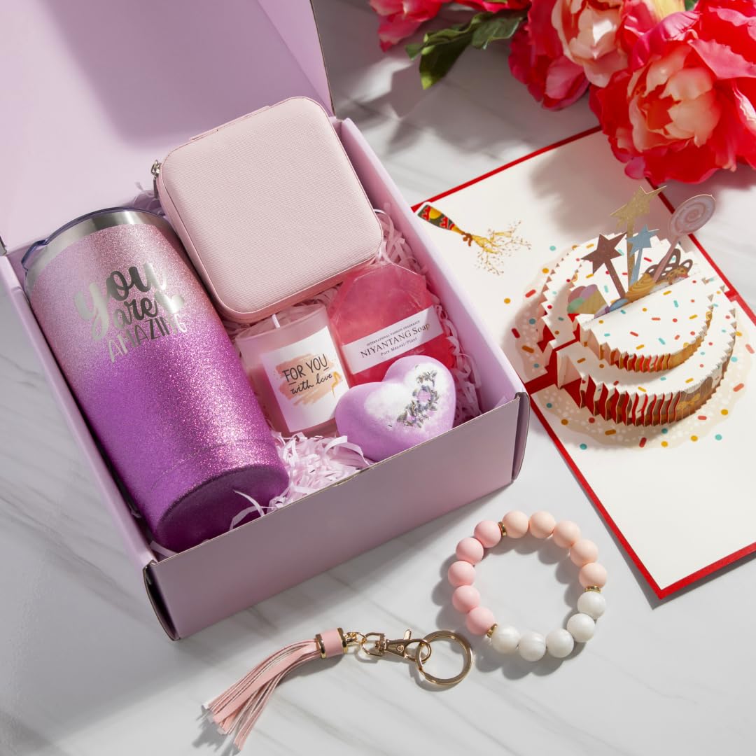 Personalized Spa Gift Set for Women - 7 Unique Relaxing Birthday Gifts for Mom, Sister, Wife, Girlfriend & Best Friend - Perfect for Special Occasions, Anniversaries & Self-Care Moments