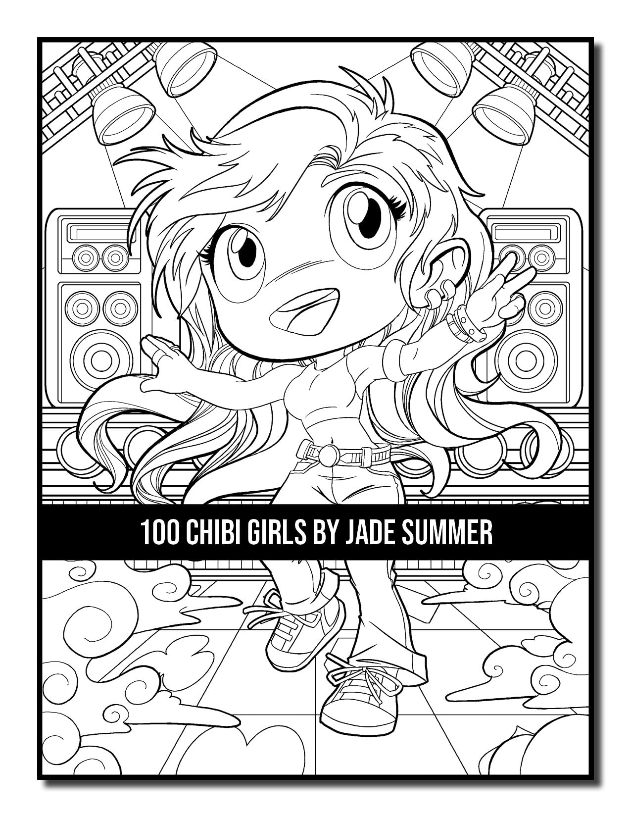 100 Chibi Girls: Cute & Fantasy Adult Coloring Book with Horror & Christmas Themes - Perfect for Stress Relief, Gifts & Creative Relaxation
