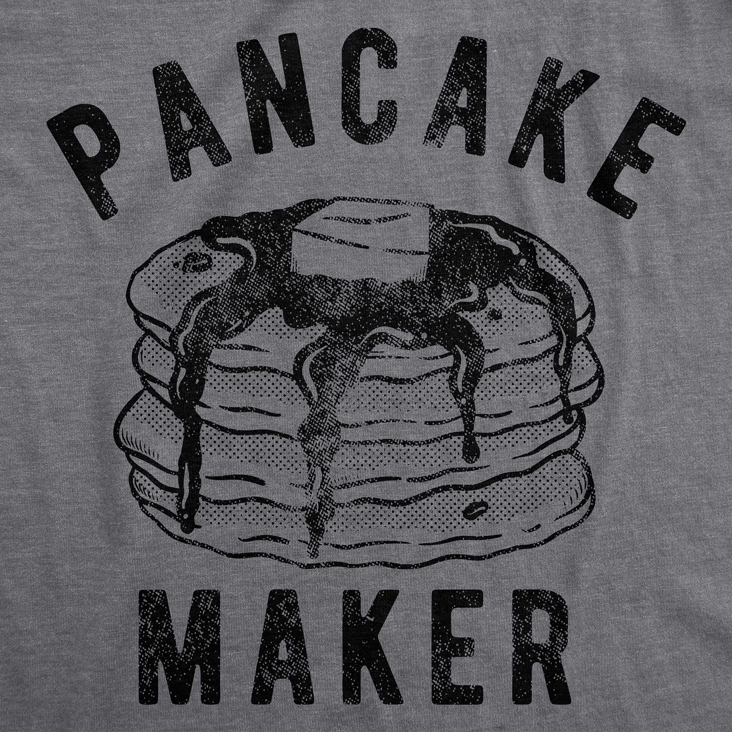 Funny Men's Pancake Maker T-Shirt - Breakfast Food & Syrup Graphic Novelty Tee for Morning Laughs | Perfect Gift for Food Lovers & Coffee Shop Outings