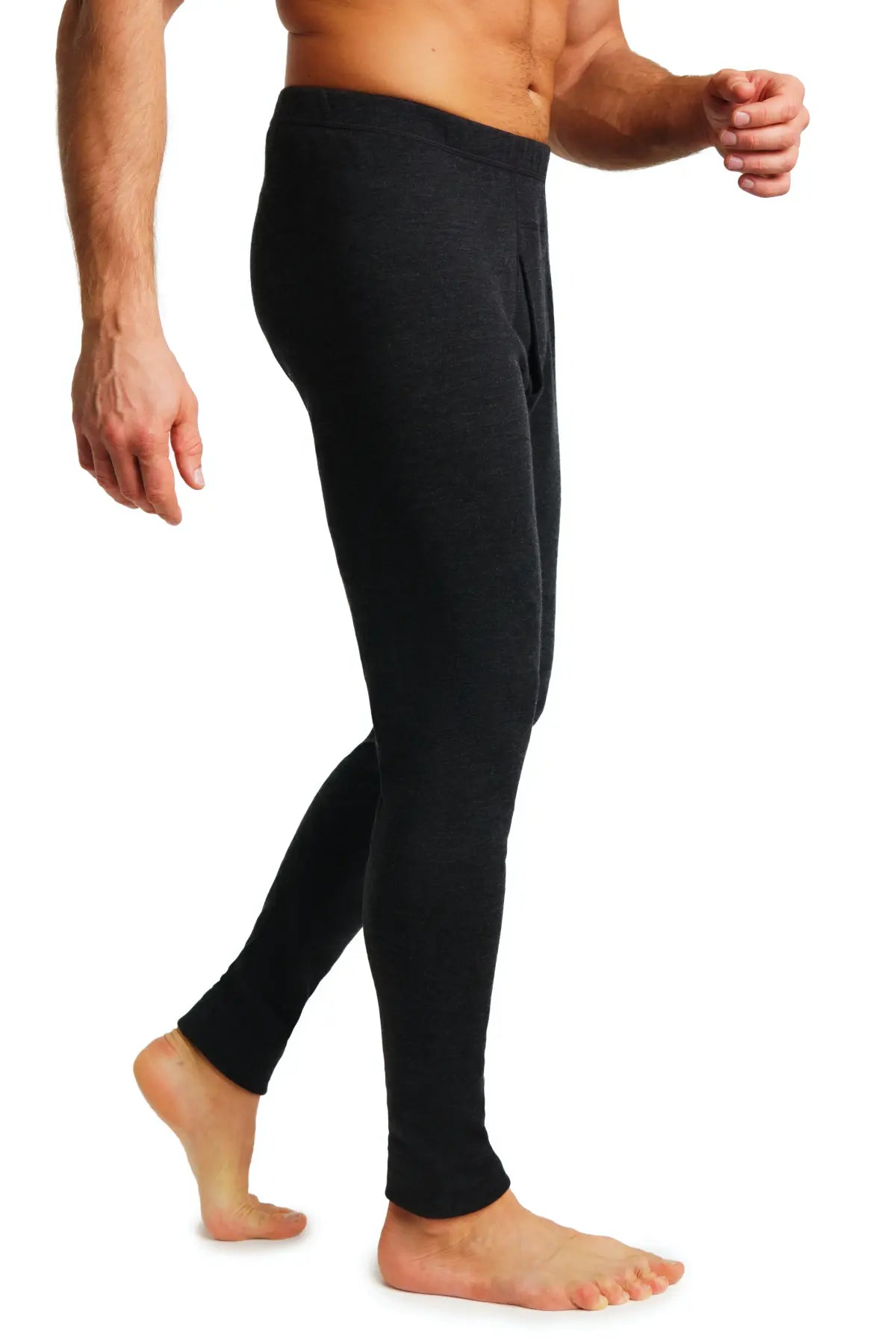 Premium Men's Merino Wool Pants 320 - Soft & Breathable Winter Hiking Pants for Outdoor Adventures & Casual Wear - Black