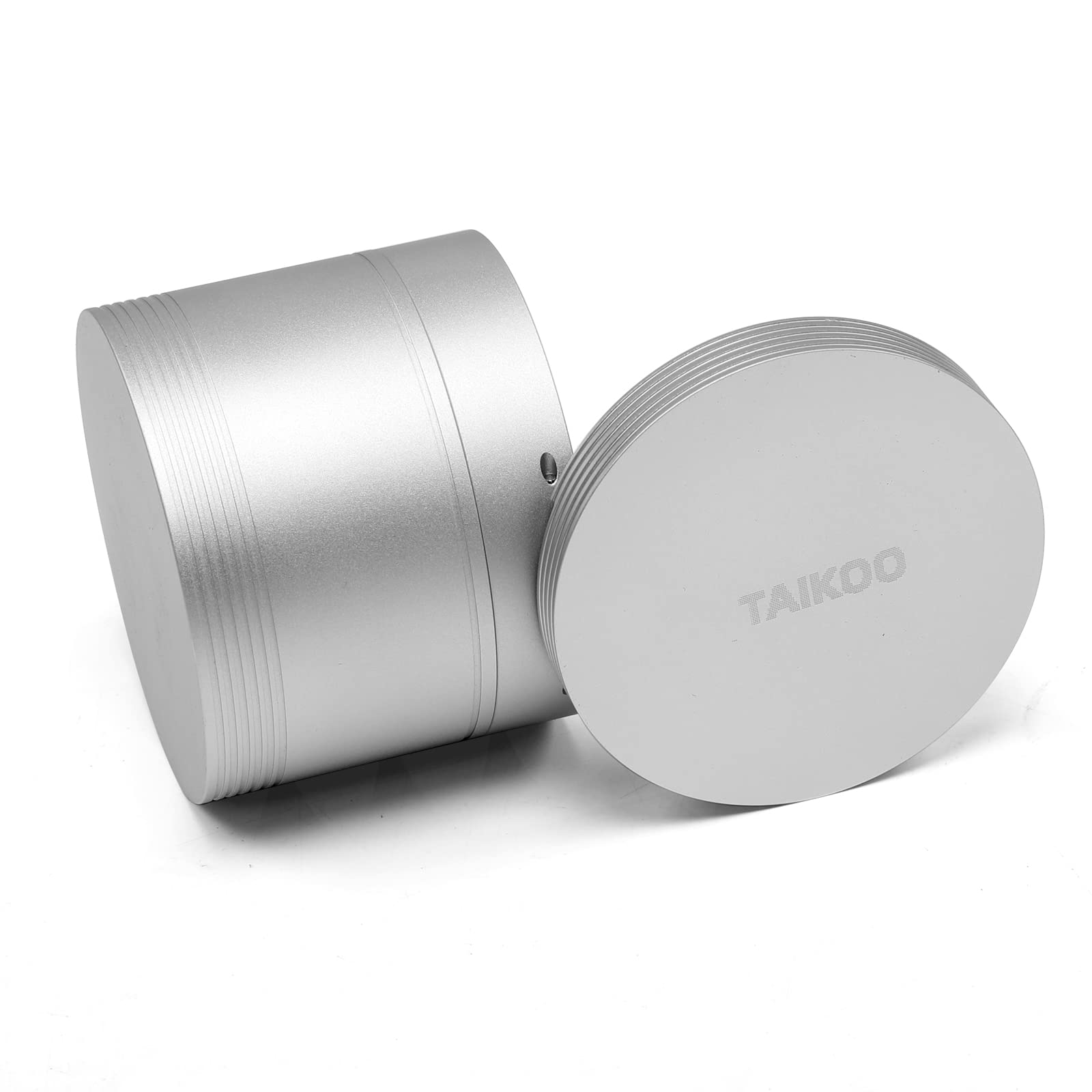 TAIKOO Portable Car Ashtray with Lid - Detachable Stainless Steel Smokeless Ash Tray with Windproof Design & LED Blue Light - Mini Car Trash Can for Travel, Outdoor Use, Home and Office