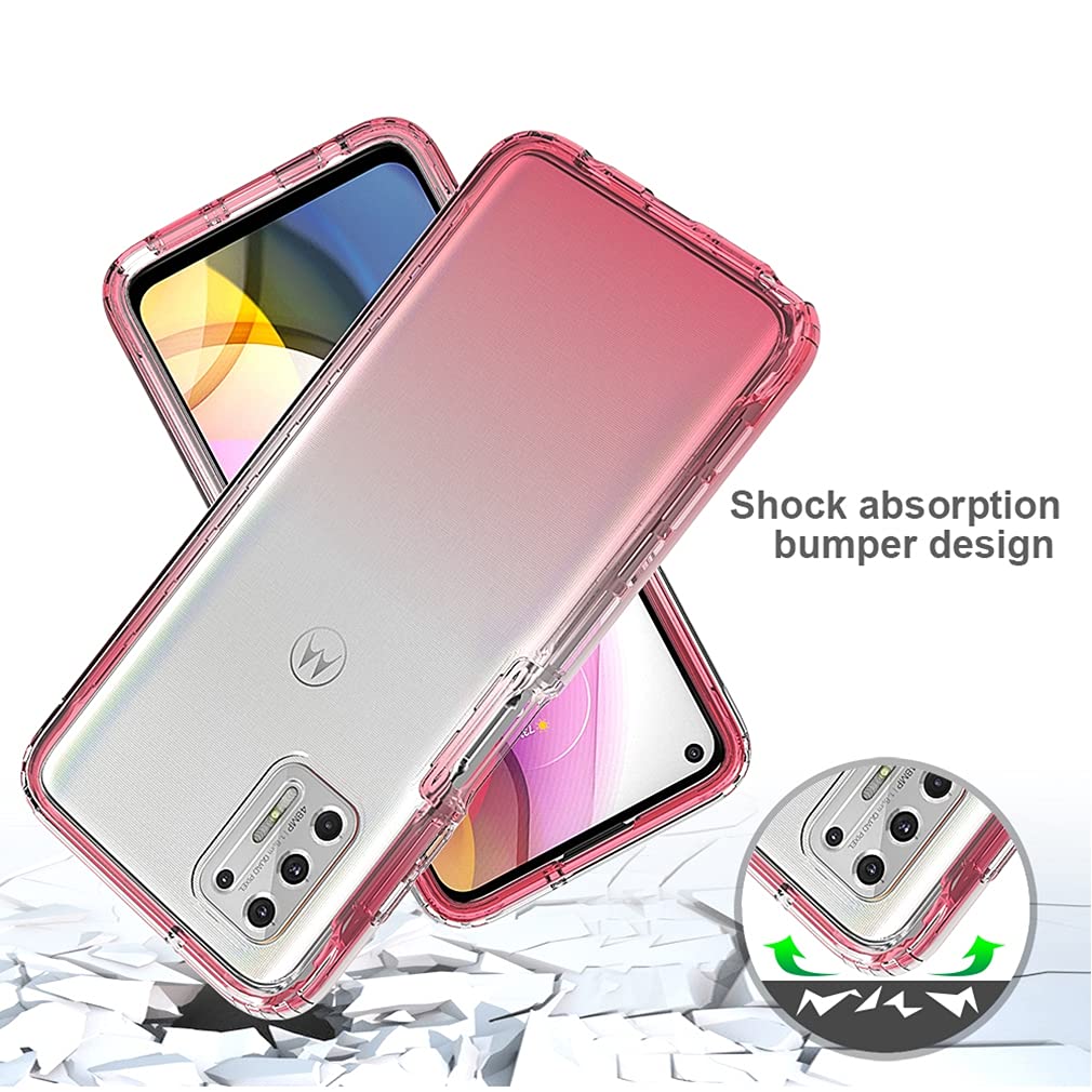 **Shockproof Clear TPU Case for Motorola Moto G Stylus 2021 (Red) - Full Body Protection, Flexible & Durable Cover (Not Compatible with 2020 Model) | Perfect for Everyday Use, Work & Travel**