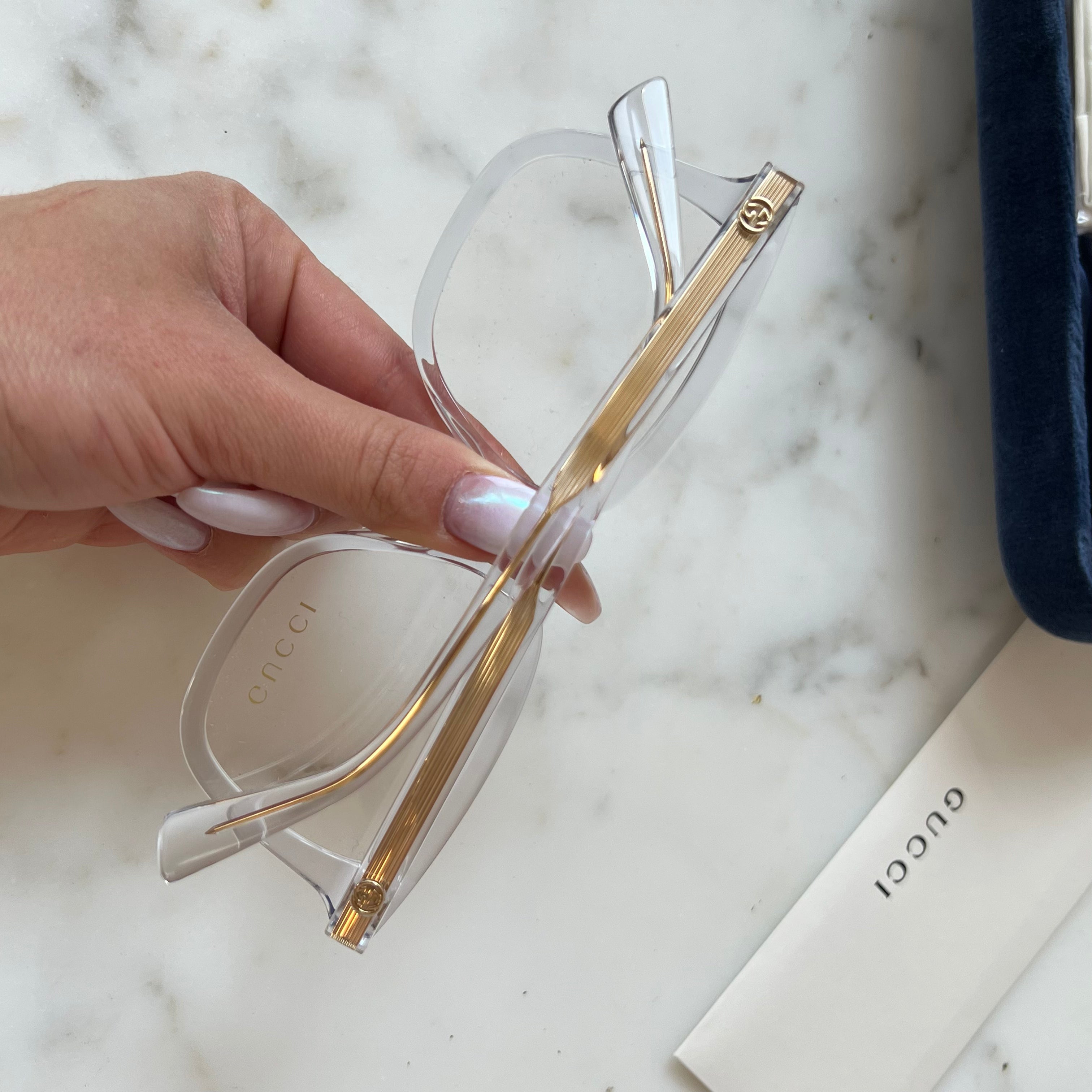 Gucci GG1319O Square Clear Acetate Sunglasses for Women - Stylish UV Protection Eyewear for Outdoor, Driving & Fashion Accessories