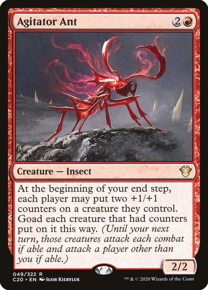Agitator Ant Commander 2020 | Magic: The Gathering MTG Card | Perfect for Commander Decks & Strategy Games