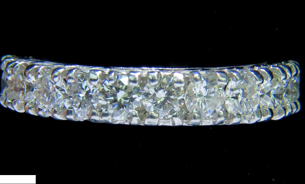 2.46CT Diamond Eternity Band & Kissing 14K Gold Wedding Ring for Women – Perfect for Anniversaries, Engagements, and Special Occasions