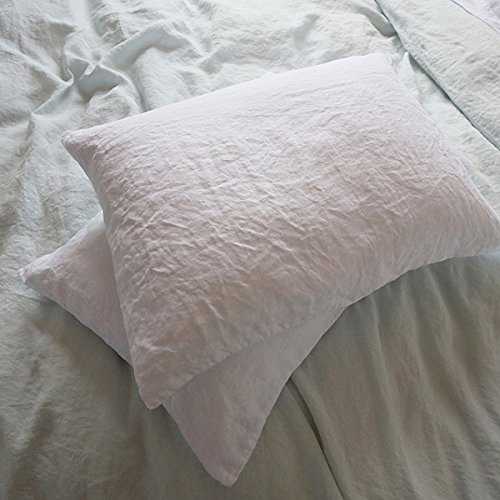 Premium Optical White Washed Cotton Pillowcase Set - Soft & Breathable Bed Linen for Side Sleepers, Hotel Style Luxury Bedding - Perfect for Master Bedroom, Guest Room & Airbnb
