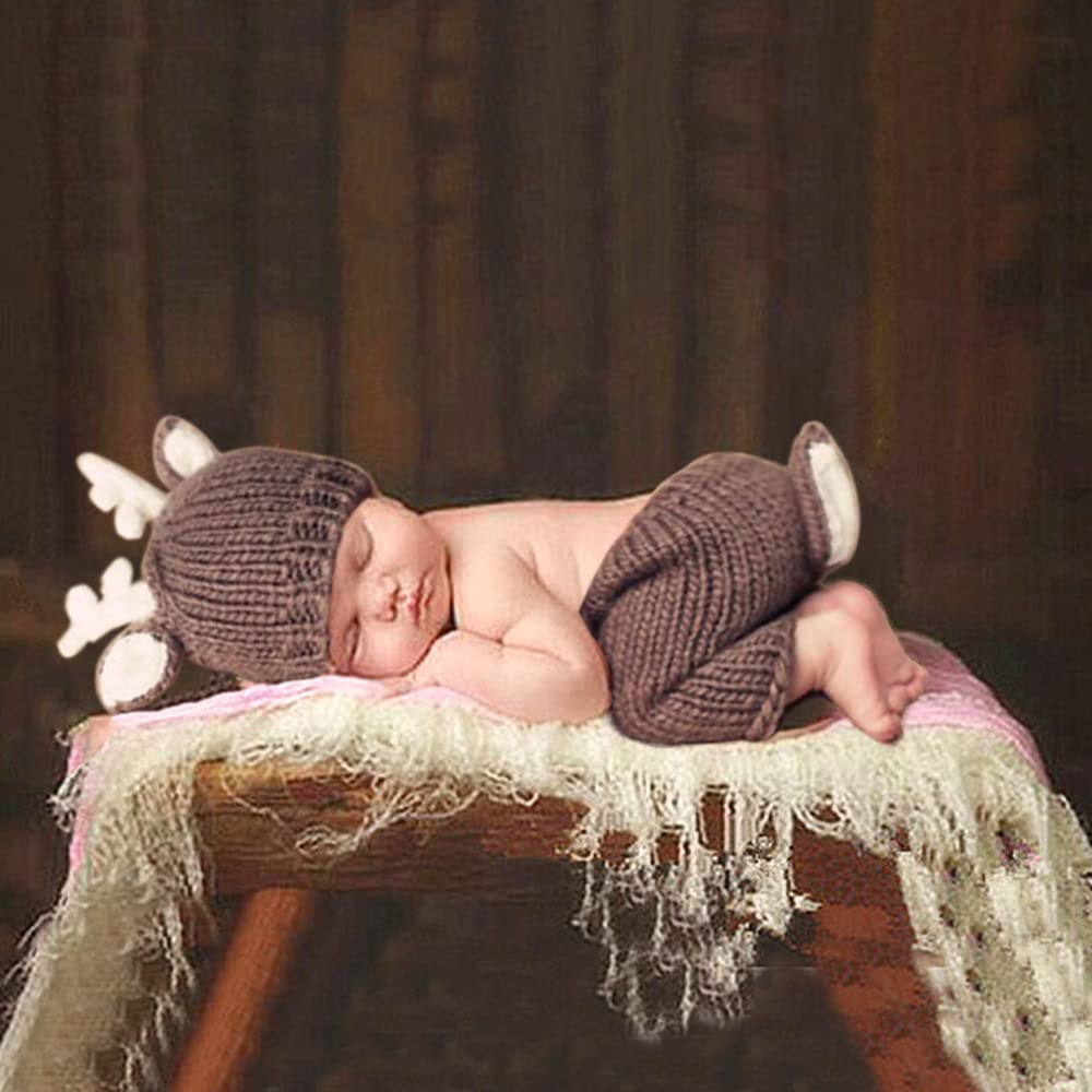 Newborn Baby Photography Props Outfits - Adorable Boy Hat & Pants Set for Girls - Perfect for Newborn Photo Shoots, Christening & First Birthday Parties