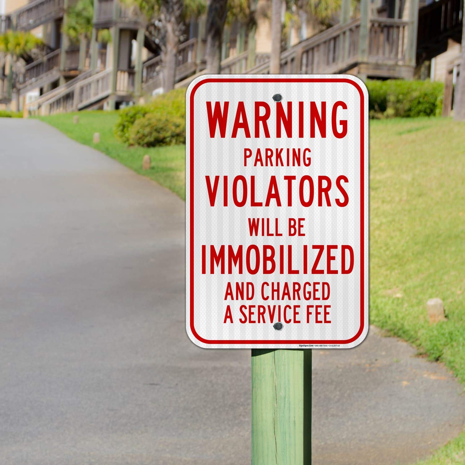12x18 Inches Parking Violators Warning Sign - 3M EGP Reflective Aluminum, Fade Resistant - Easy Mounting for Indoor & Outdoor Use - Made in USA | Perfect for Parking Lots, Garages & Private Property Security