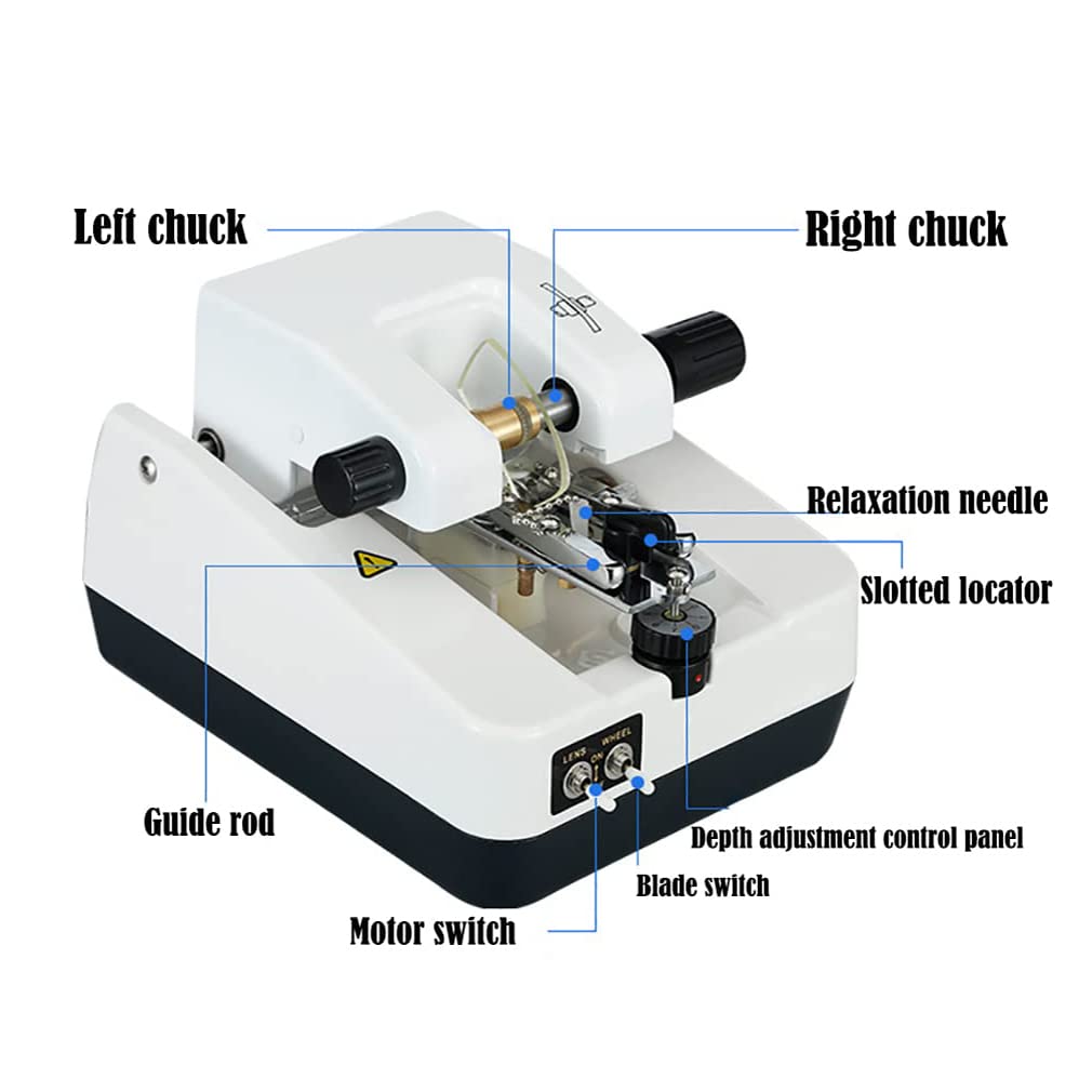 Automatic Glass Lens Grinder Machine - Optical Lens Grooving Tool for Eyeglass Lens Processing | Perfect for Eyeglass Repair & Optical Workshops