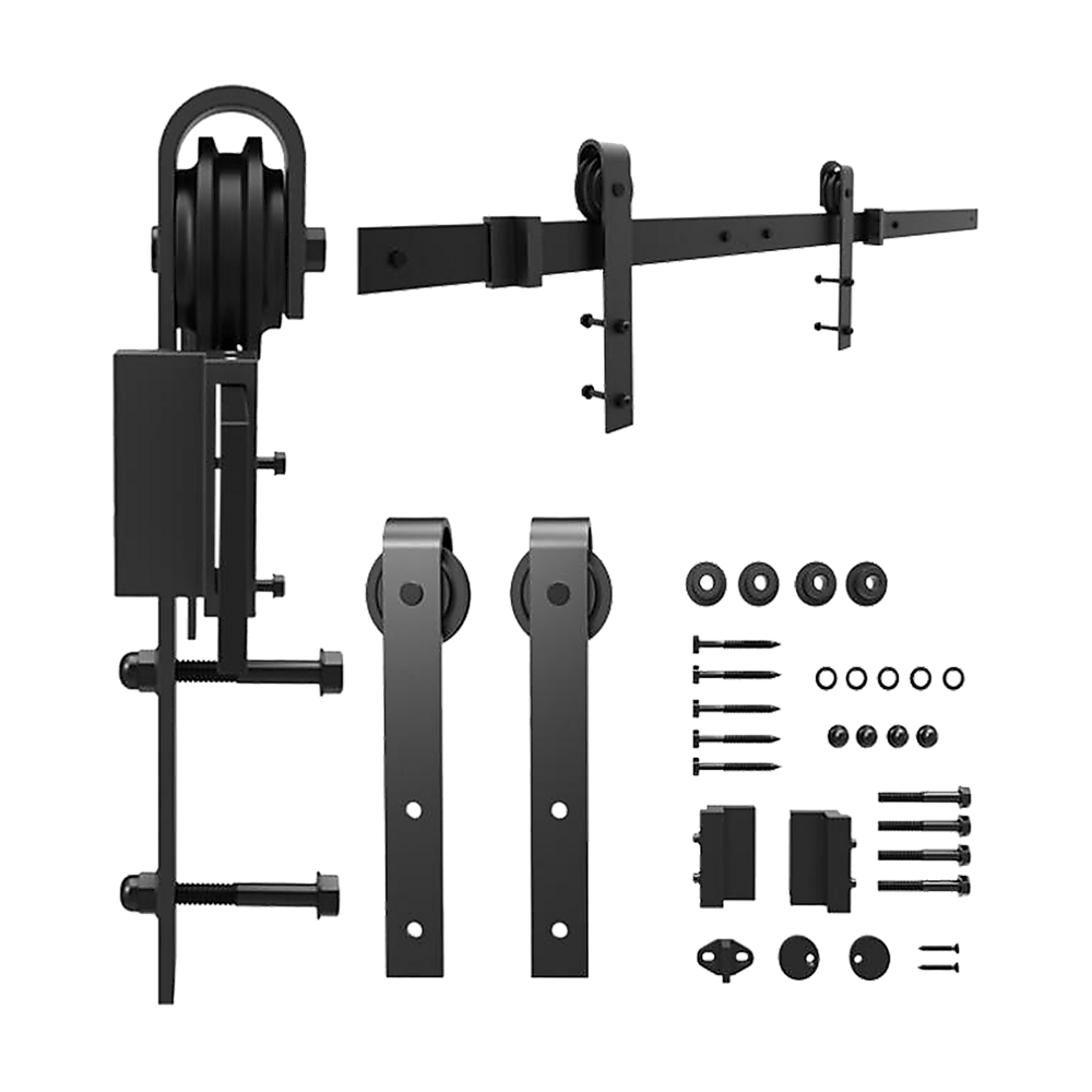 1.8m Heavy Duty Sliding Barn Door Hardware Kit - Durable & Sturdy for Modern Farmhouse, Bedroom, Closet, and Office Doors