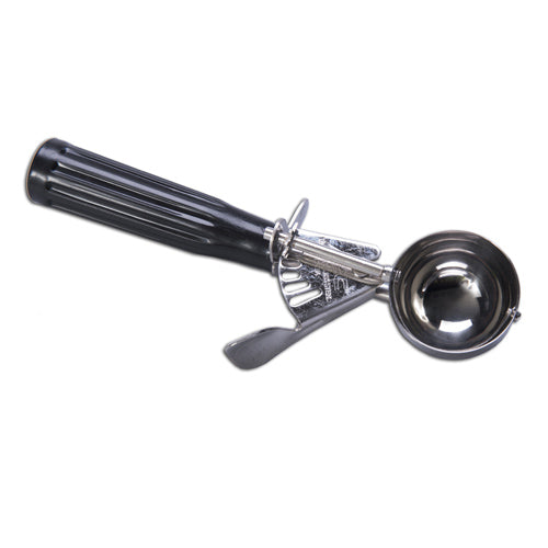 Premium 1 1/4 oz Black Disher Scoop (Size 30) - Professional Cookie Dough & Ice Cream Scooper for Baking, Catering & Kitchen Use