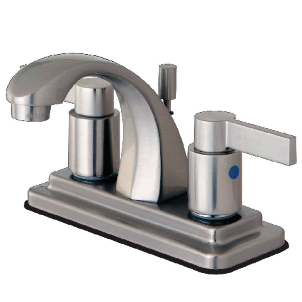 Kingston Brass KB4642NDL NuvoFusion 4-Inch Centerset Bathroom Faucet - Modern Waterfall Spout for Vanity Sink, Oil-Rubbed Bronze Finish, Perfect for Home & Hotel Bathroom Renovation