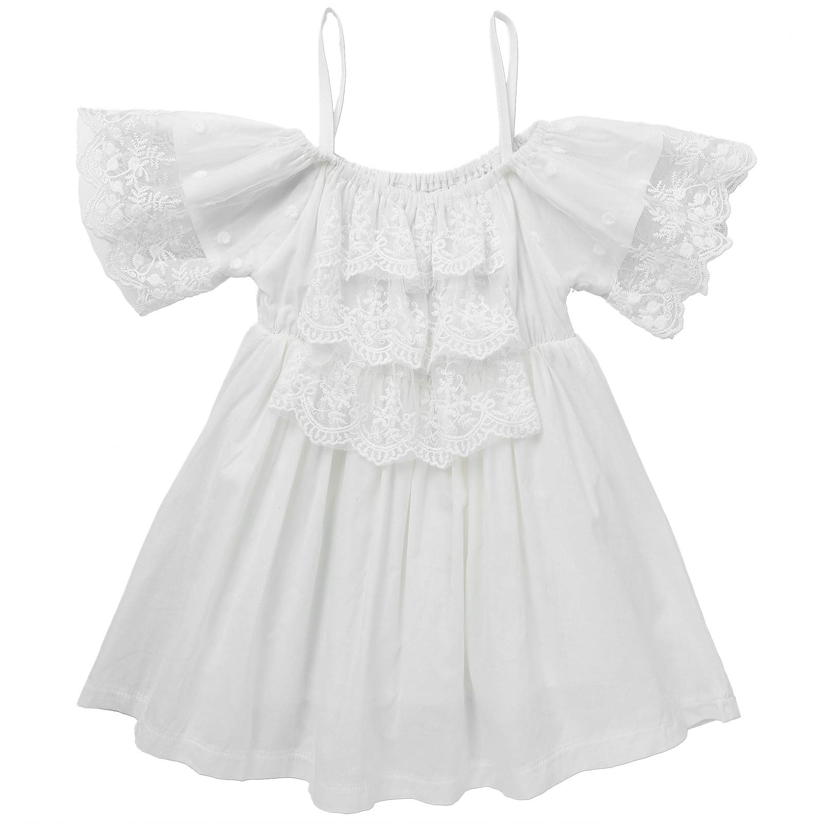 Yartina Toddler Baby Girls Lace Dress for Party Wedding | Princess Summer Sundress | Cute Flower Girl Outfit for Special Occasions & Photo Shoots