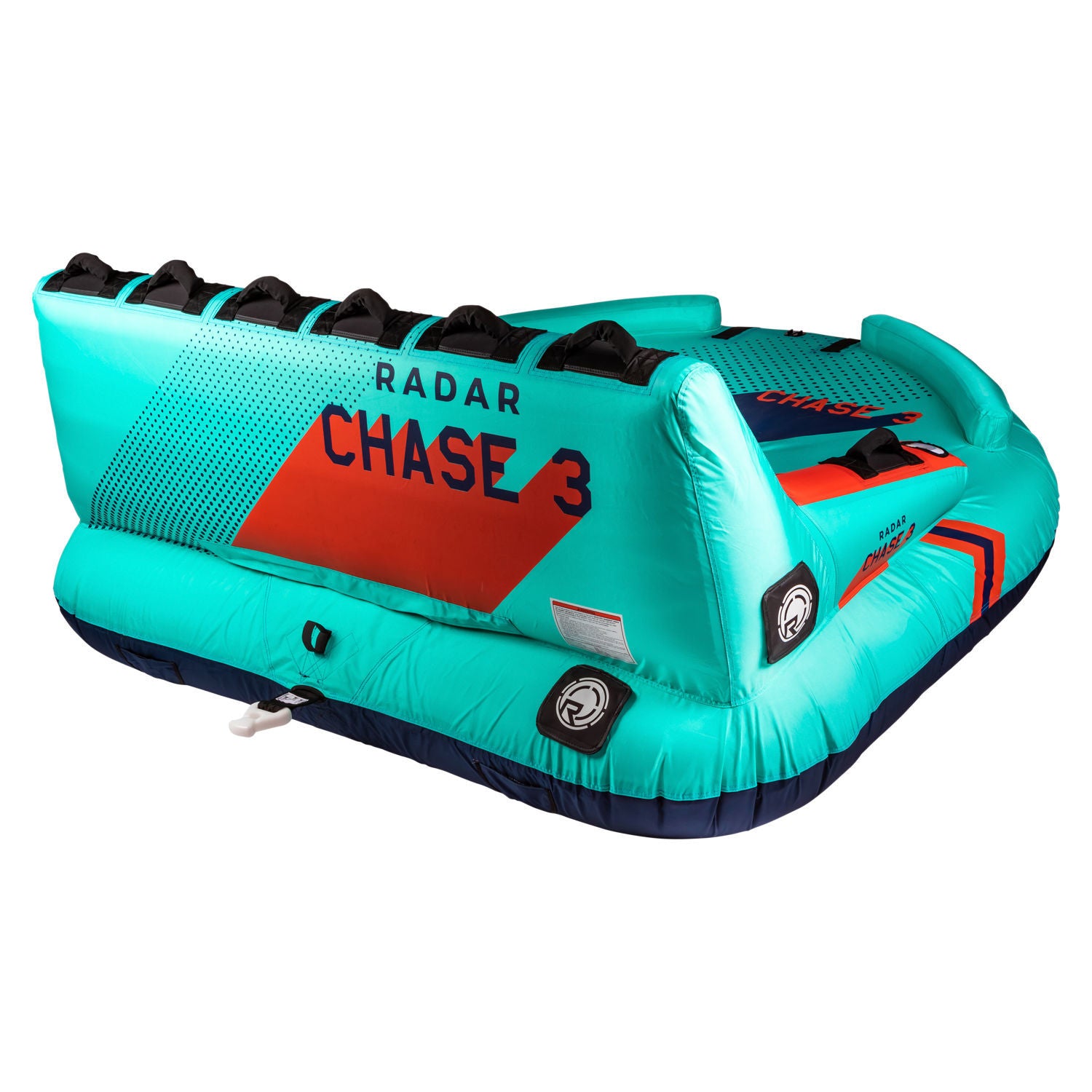 Radar Chase 3 Rider Towable Tube - Heavy Duty Inflatable Water Tube for Boating, Lake & Ocean Fun - Perfect for Family & Friends Water Sports Adventure