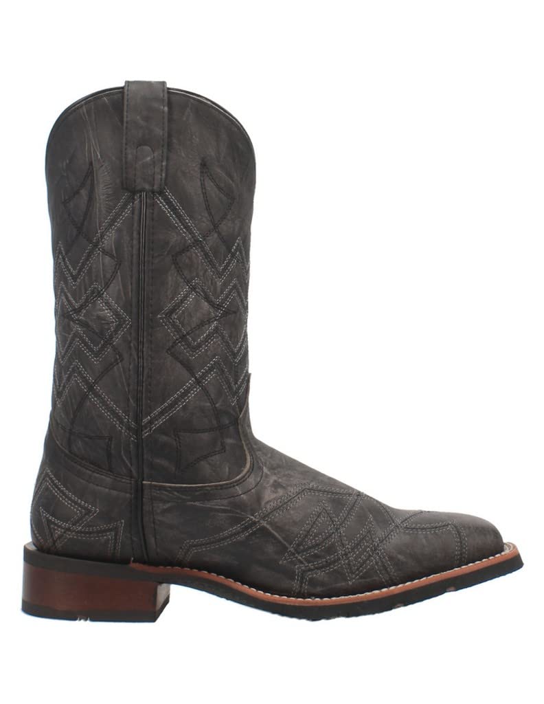 Laredo Men's Axel Cowboy Boots - Genuine Leather Western Boots in Black, Size 10.5 EW - Perfect for Rodeo, Country Dancing & Western Fashion