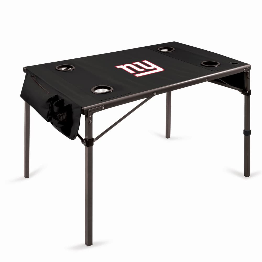 PICNIC TIME NFL Portable Soft Top Travel Table - Black | Lightweight Folding Table for Outdoor Tailgating, Camping & Picnics