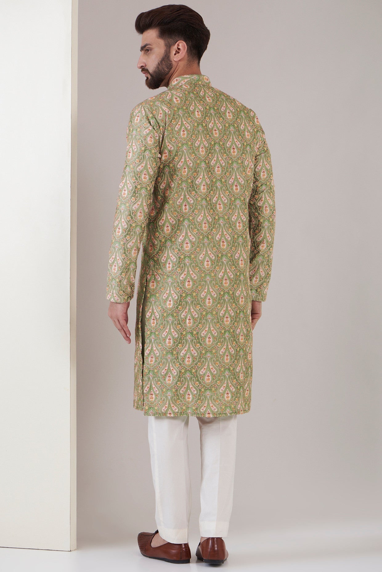 Mehandi Green Embroidered Kurta for Women - Traditional Indian Tunic Top for Festivals & Parties | Perfect for Diwali, Weddings & Cultural Events