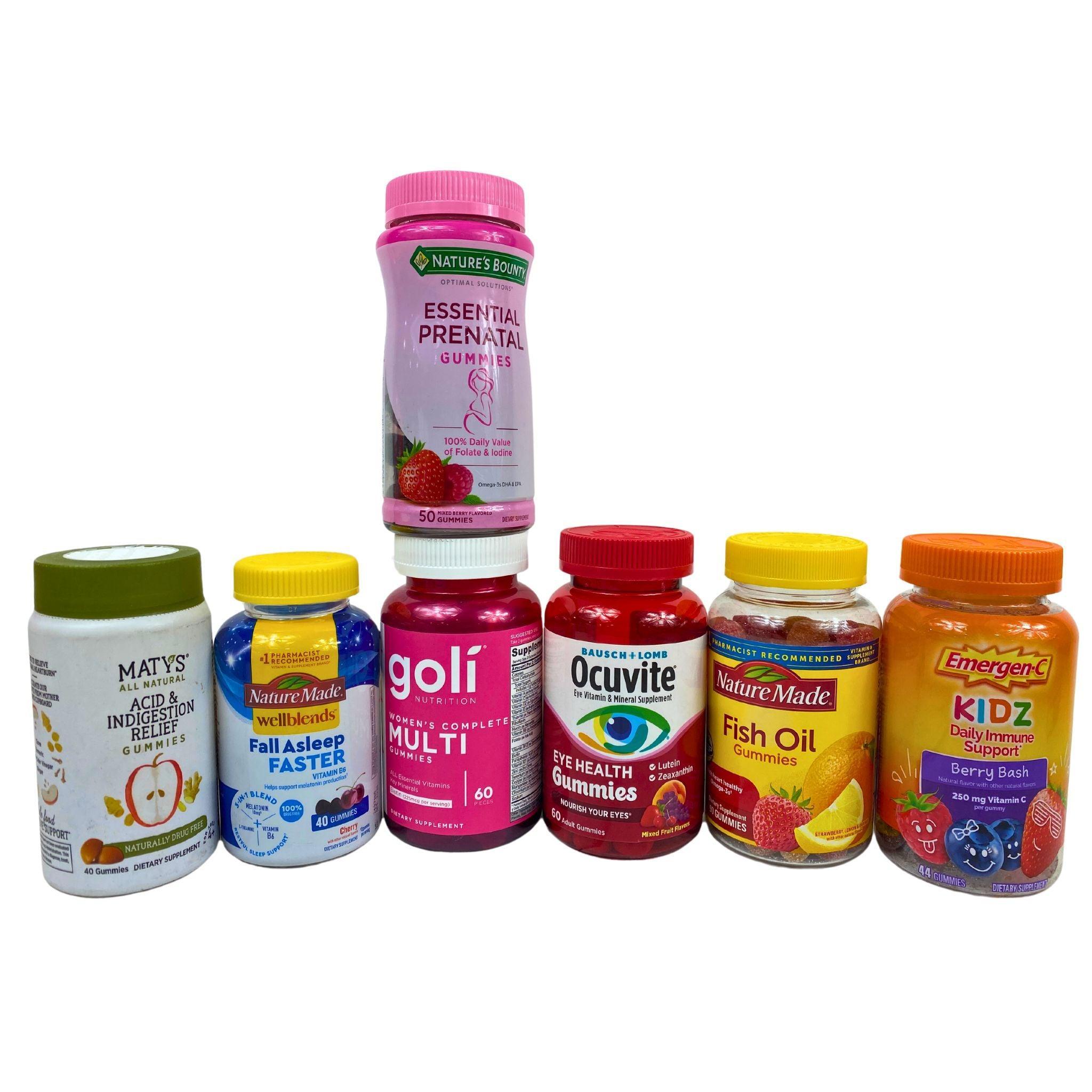 Best Assorted Vitamin & Supplement Gummies for Kids and Adults - 50 Pcs - Immune Support, Energy Boost & Daily Nutrition - Perfect for School, Work & Travel