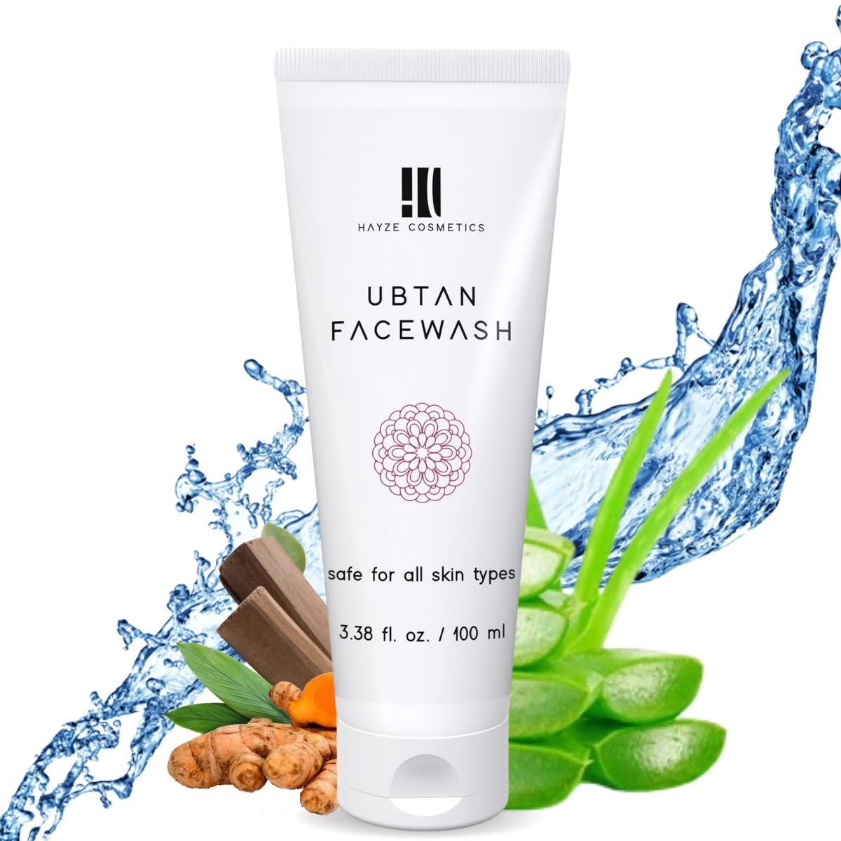 Ubtan Face Wash for All Skin Types - Turmeric, Aloe Vera & Saffron Formula for Dark Spots, Acne, Wrinkles & Tan Scars | Unisex Skincare Solution (100ml) | Perfect for Daily Cleansing & Brightening Routine