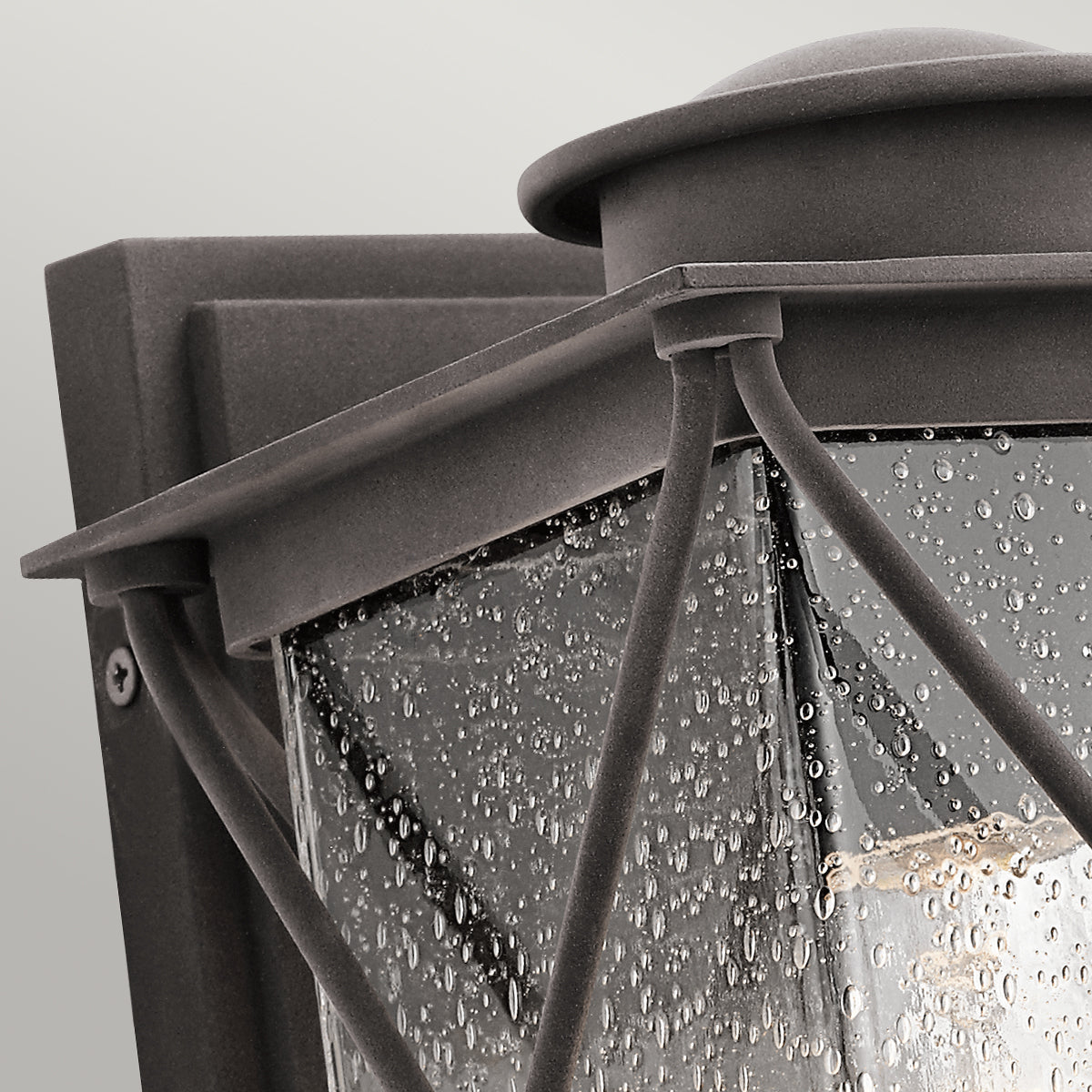 Argyle Small/Medium Wall Lantern - Weathered Zinc Finish Outdoor Light Fixture for Porch, Patio & Garden Decor