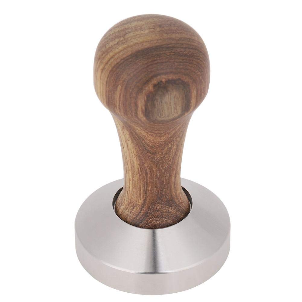Premium Rosewood Coffee Tamper - 53mm Stainless Steel Espresso Press for Italian Coffee Machines | Perfect for Home Baristas & Coffee Shops | Durable & Ergonomic Design for Consistent Tamping