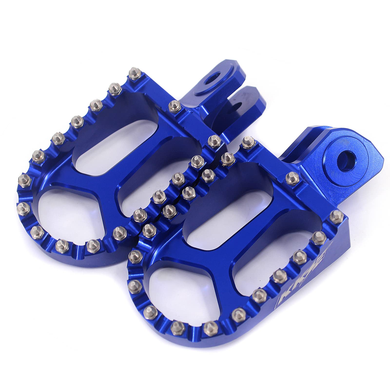 KKE Motorcycle Foot Pegs - Heavy Duty Aluminum Footrest for Sur-Ron Light Bee & Light Bee-X (Blue) - Off-Road Riding, Trail Biking & Dirt Bike Accessories