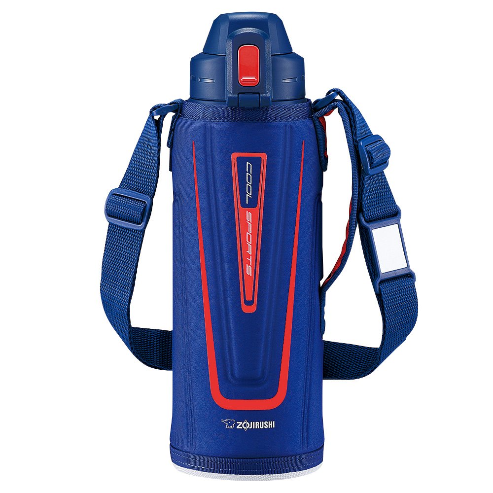 Zojirushi Stainless Steel Vacuum Insulated Water Bottle - 1.03L (35oz) Sports Thermos Flask, Orange & Navy, Keeps Drinks Hot/Cold for Hours - Perfect for Gym, Hiking, Camping & Outdoor Activities (Model SD-EC10-AD)