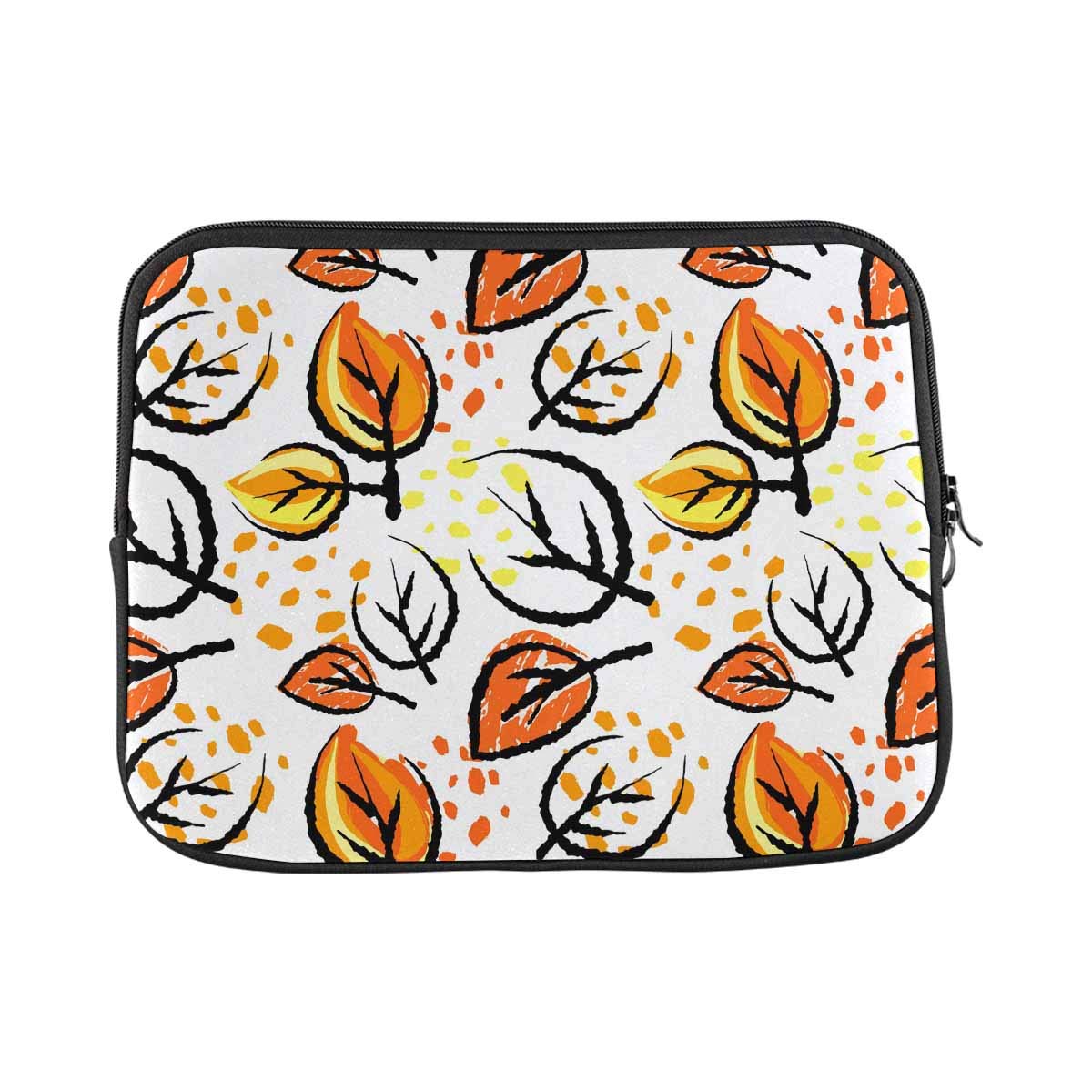 INTERESTPRINT 13 Inch Neoprene Laptop Sleeve Bag - Autumn Leaf Design, Durable Notebook Computer Carrying Case Cover for 13.3 Inch Devices, Perfect for Office, School, and Travel